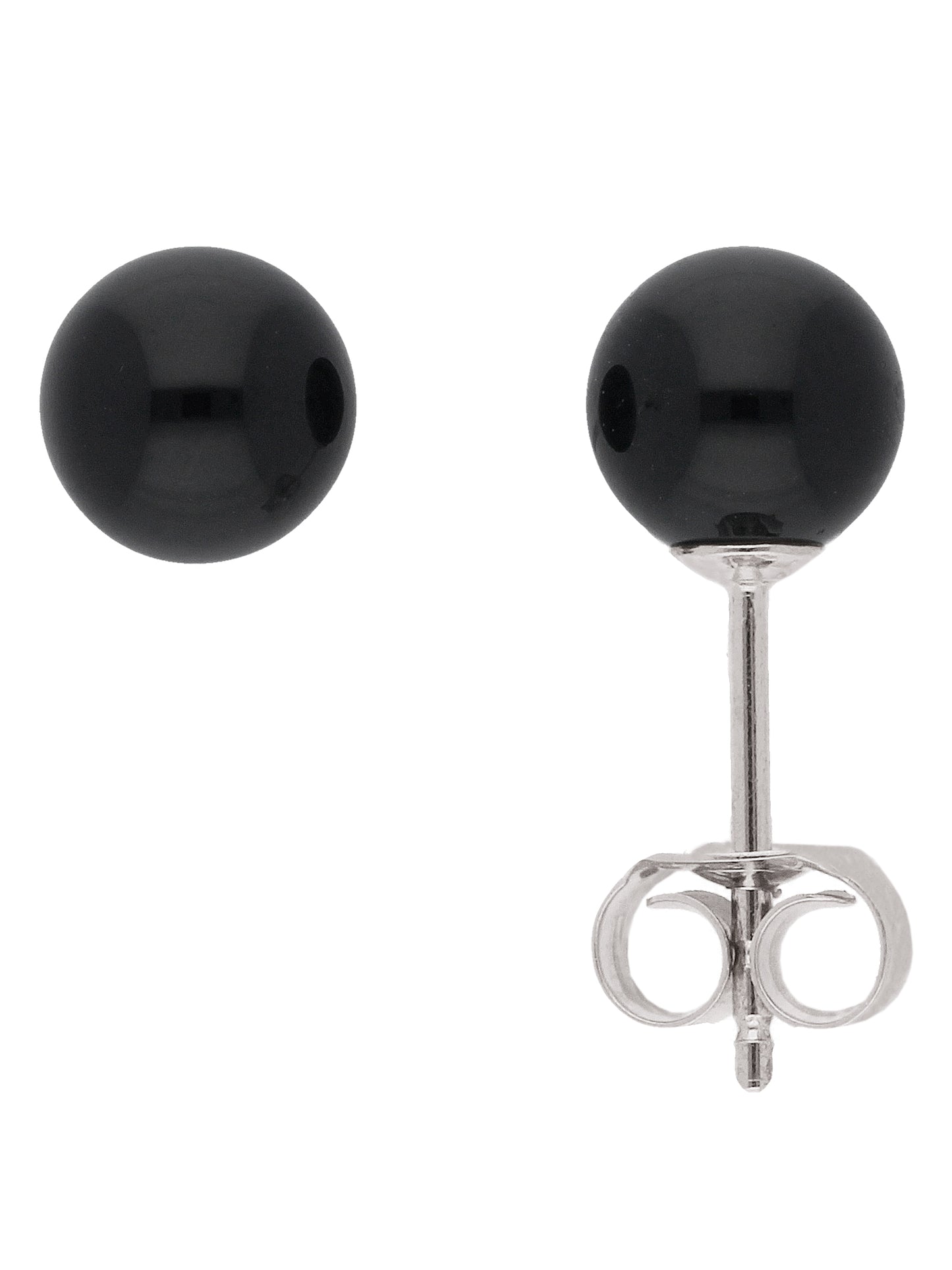 Adelia´s 925 Silber Ohrringe Ohrstecker mit Onyx Ø 6,5 mm