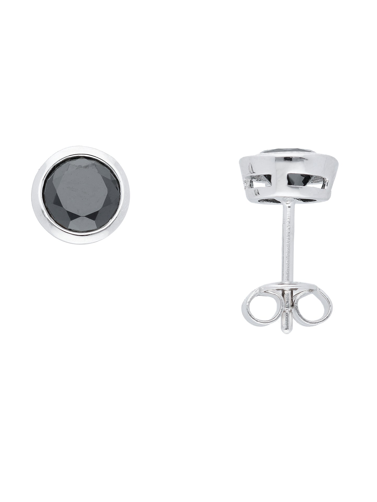 Adelia´s 925 Silber Ohrringe Ohrstecker mit Zirkonia Ø 7,5 mm