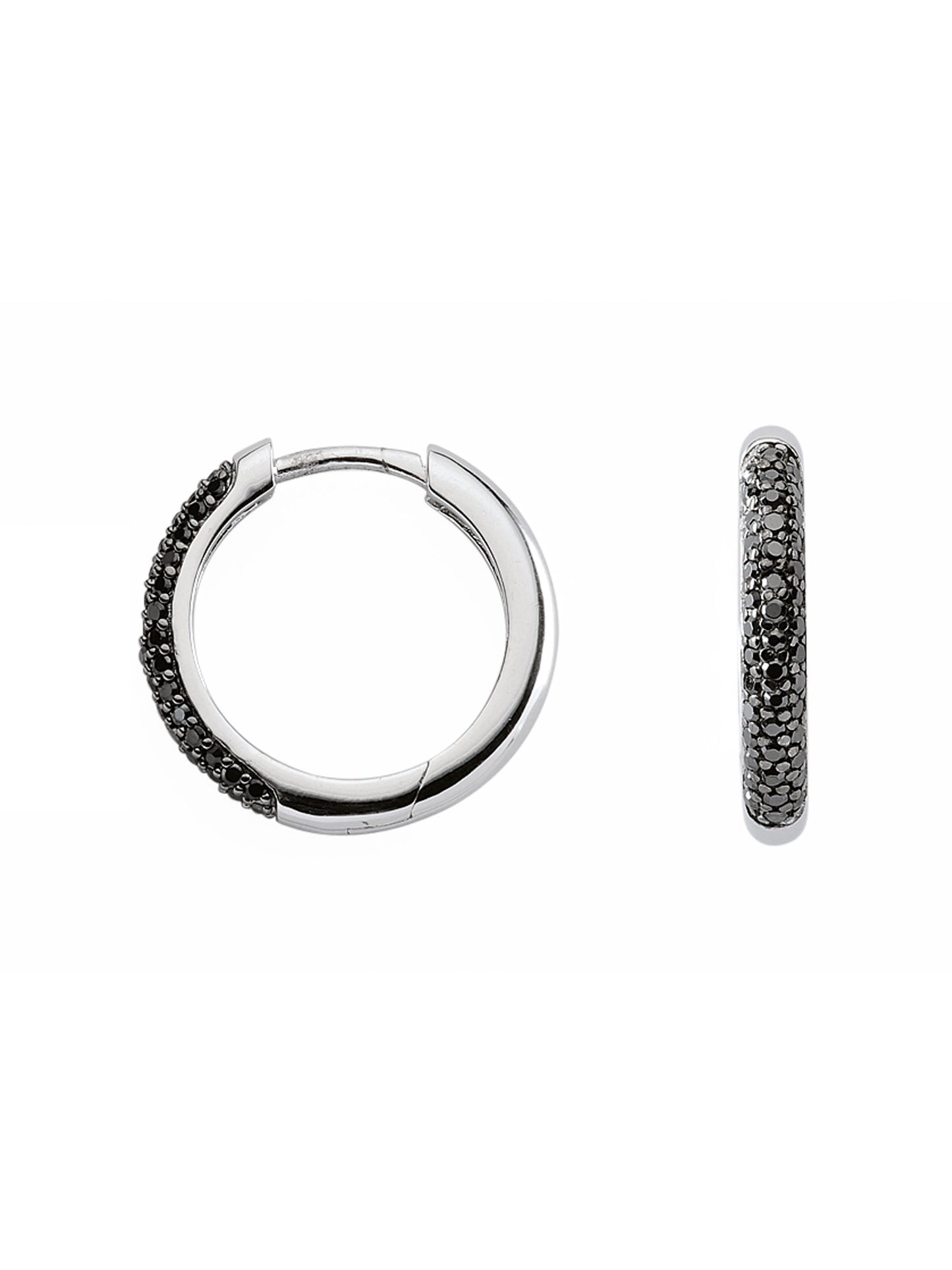 Adelia´s 925 Silber Ohrringe Creolen mit Zirkonia Ø 18,4 mm