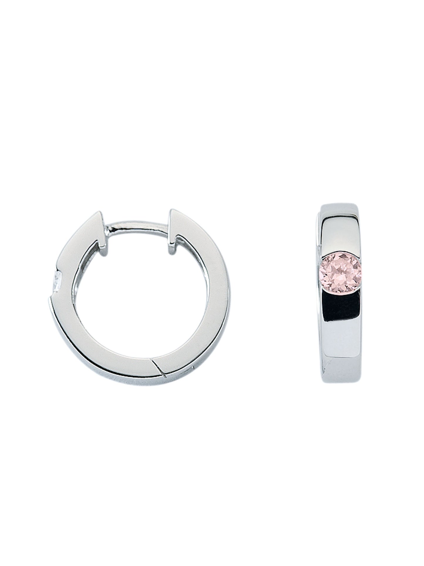 Adelia´s 925 Silber Ohrringe Creolen mit Zirkonia Ø 15,7 mm