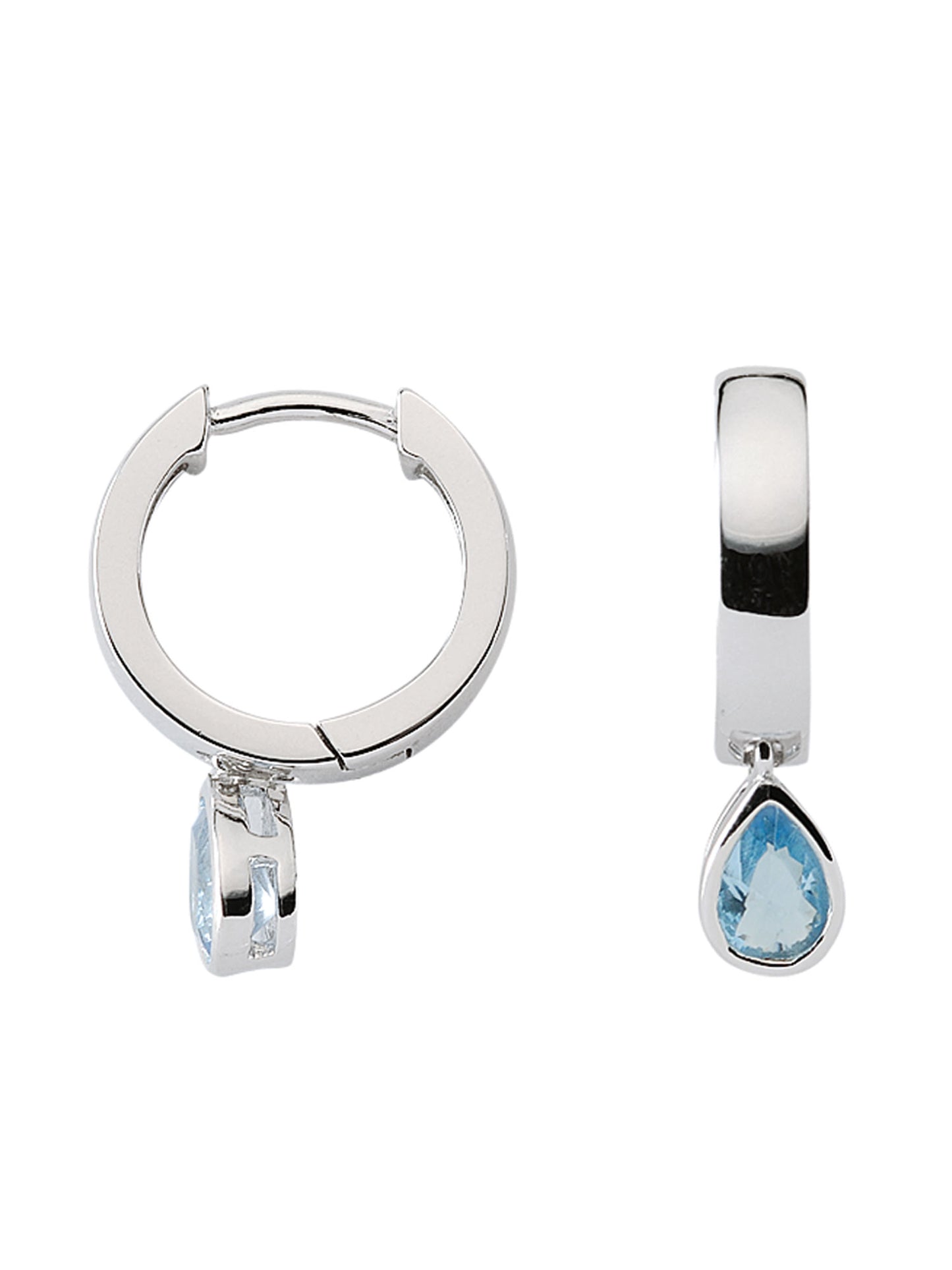 Adelia´s 925 Silber Ohrringe Creolen mit Zirkonia Ø 14,5 mm