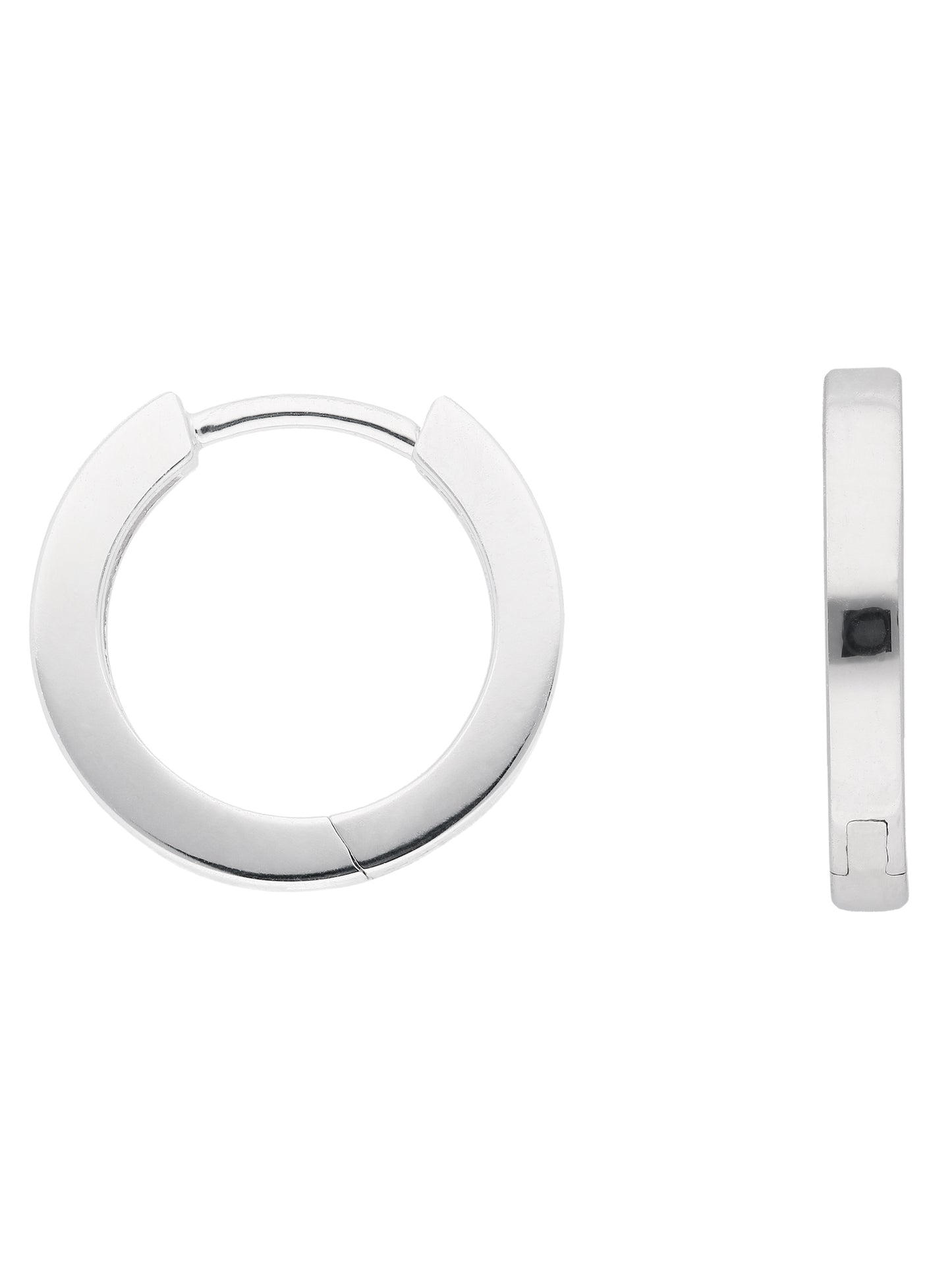 Adelia´s 585 Weißgold Ohrringe Creolen Ø 15,2 mm