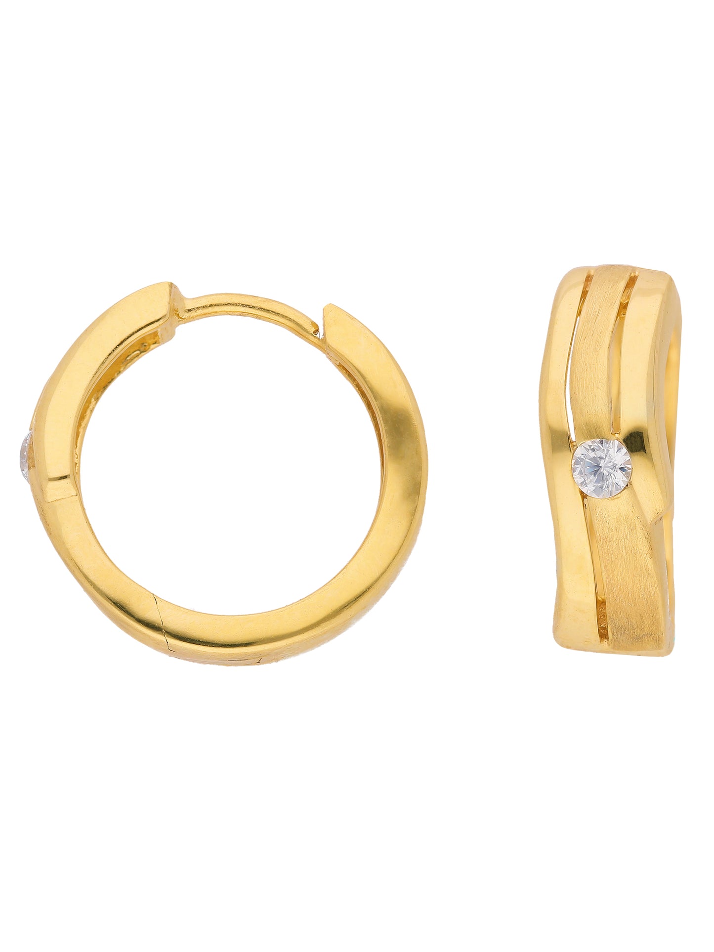 Adelia´s 333 Gold Ohrringe Creolen mit Zirkonia