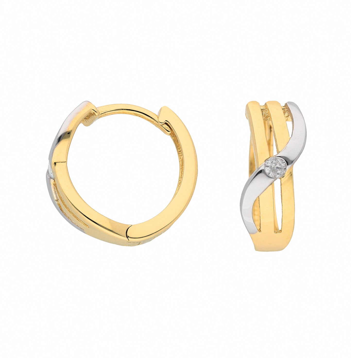 Adelia´s 333 Gold Ohrringe Creolen mit Zirkonia