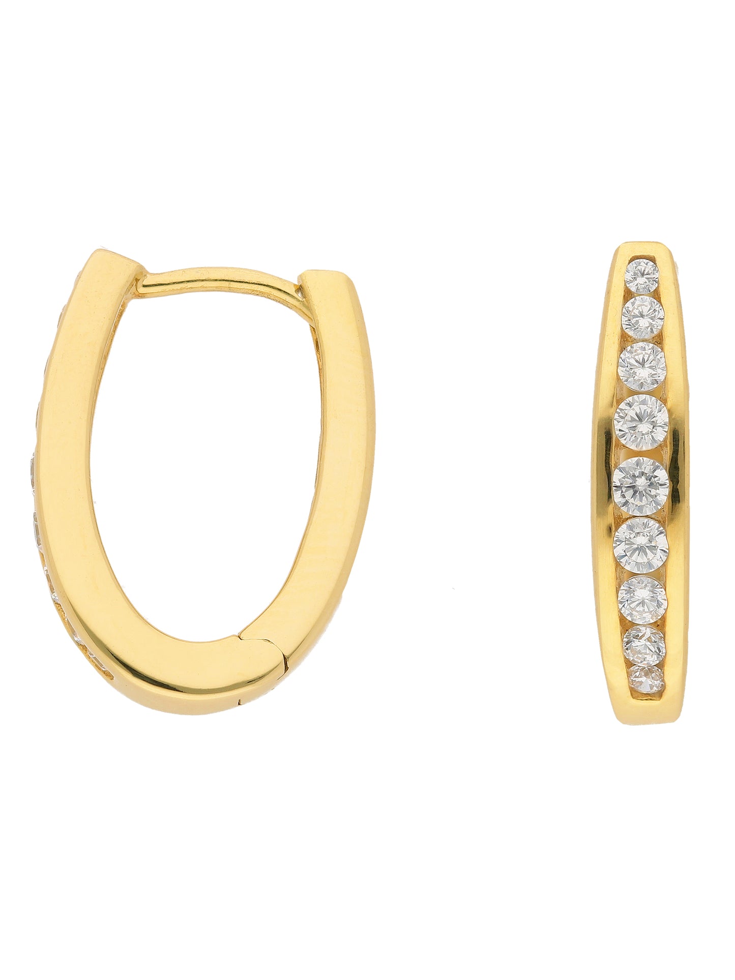 Adelia´s 333 Gold Ohrringe Creolen mit Zirkonia