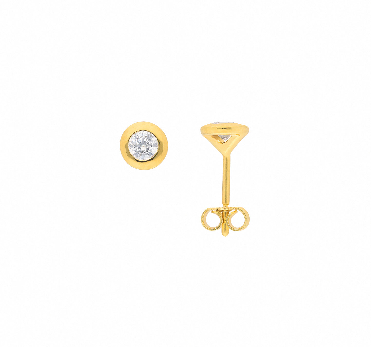 Adelia´s 585 Gold Ohrringe Ohrstecker mit Zirkonia