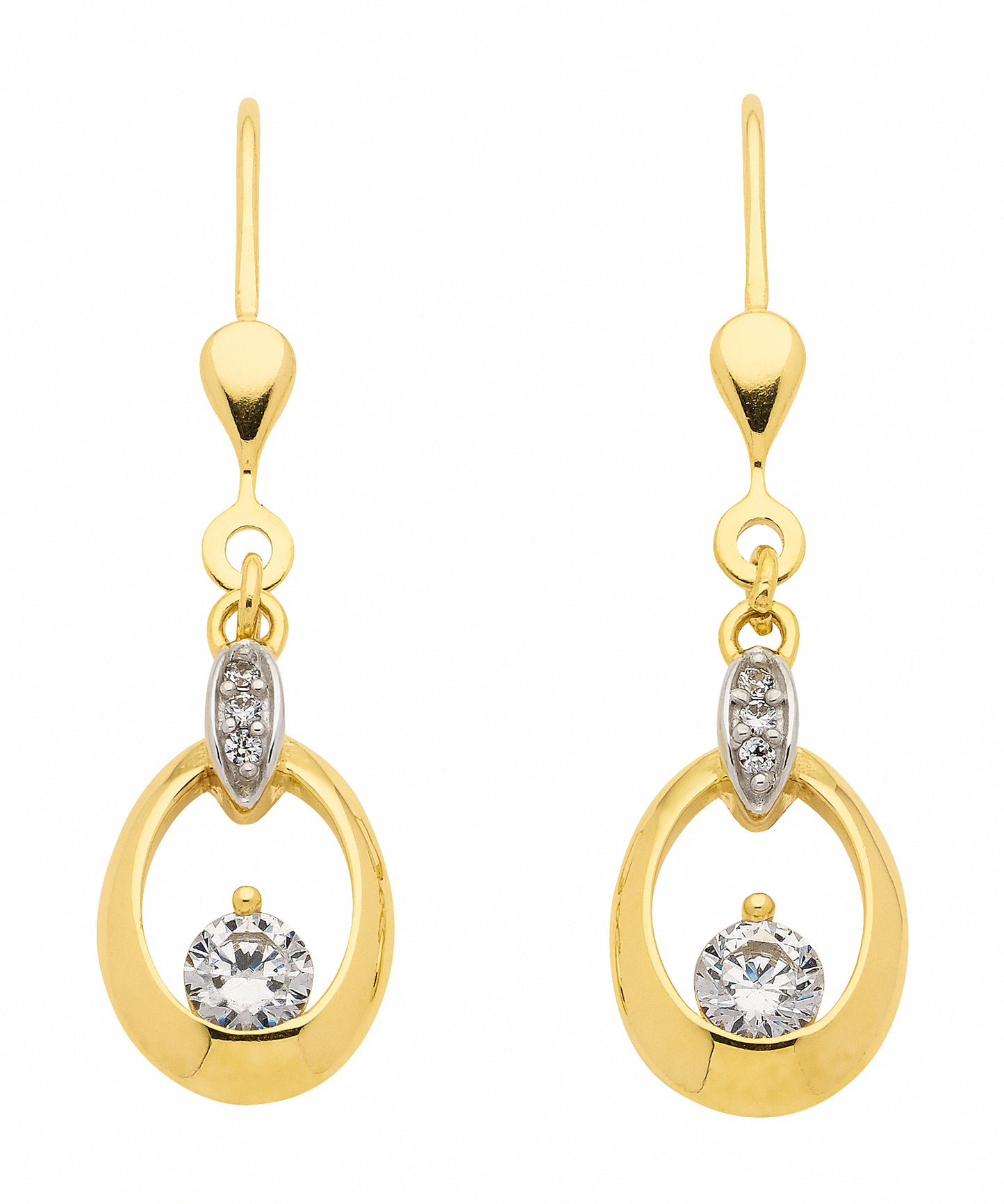 Adelia´s 333 Gold Ohrringe Ohrhänger mit Zirkonia