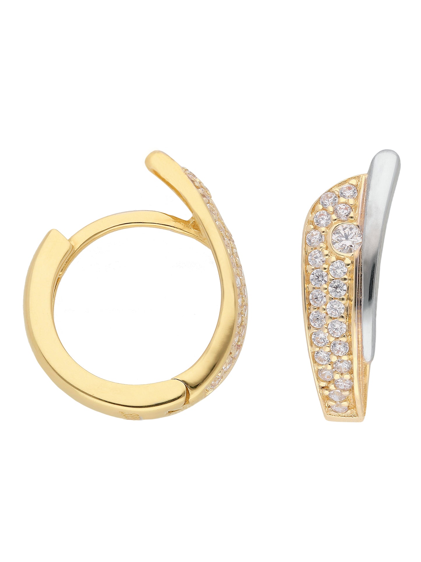 Adelia´s 333 Gold Ohrringe Creolen mit Zirkonia