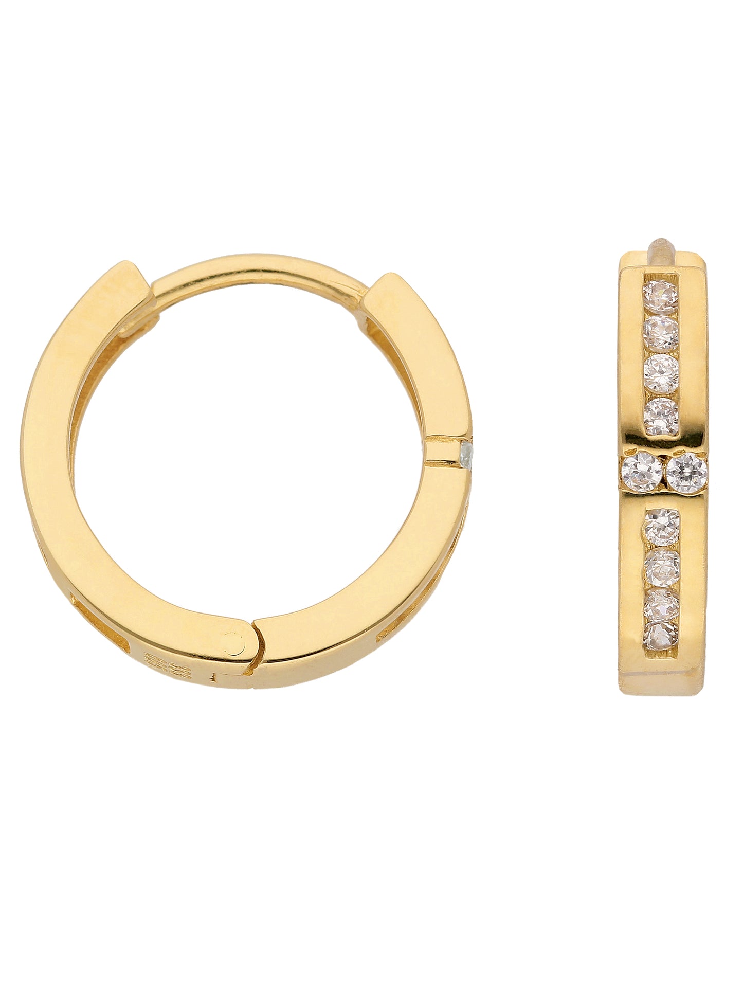 Adelia´s 333 Gold Ohrringe Creolen mit Zirkonia