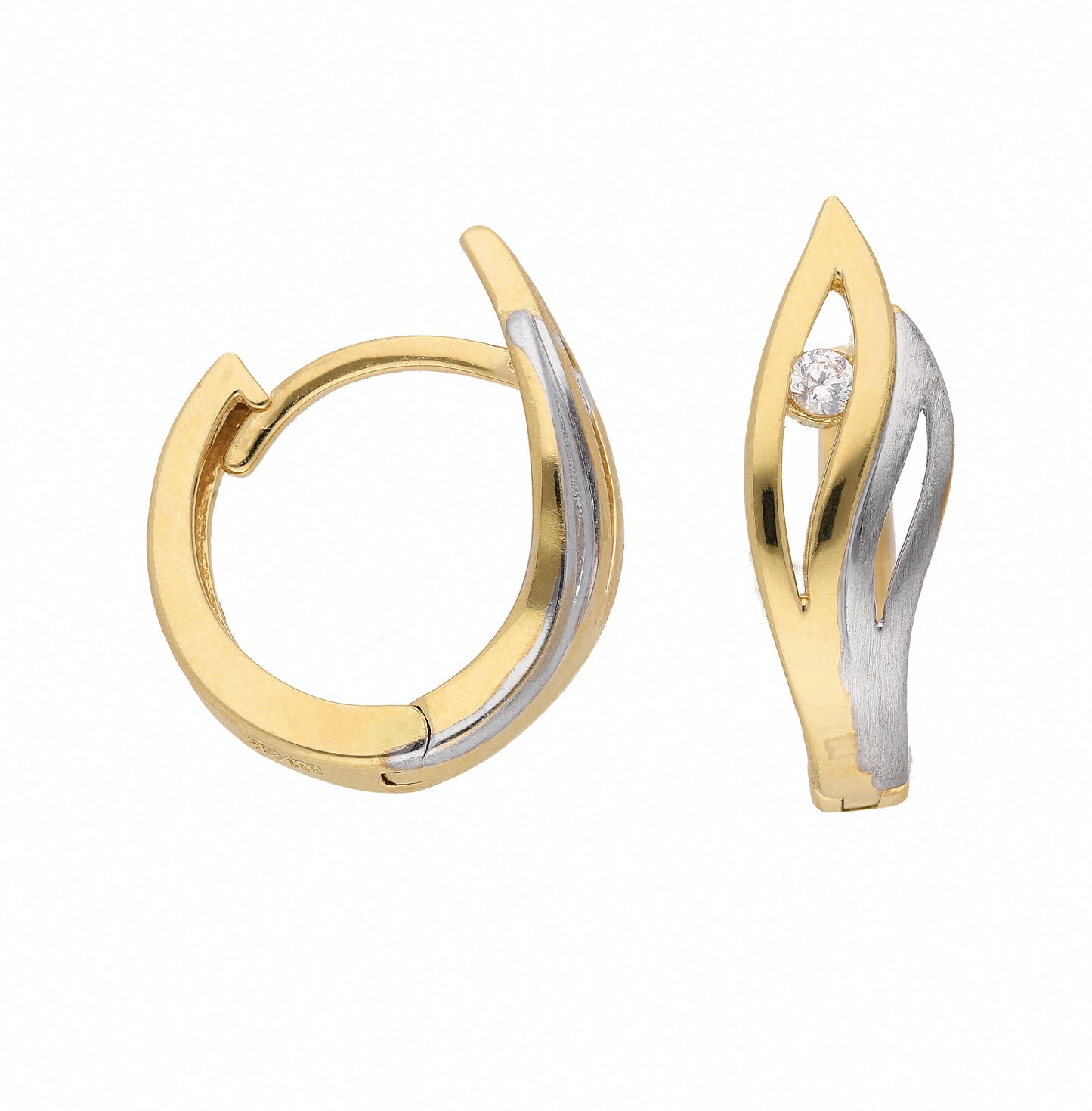 Adelia´s 585 Gold Ohrringe Creolen mit Zirkonia