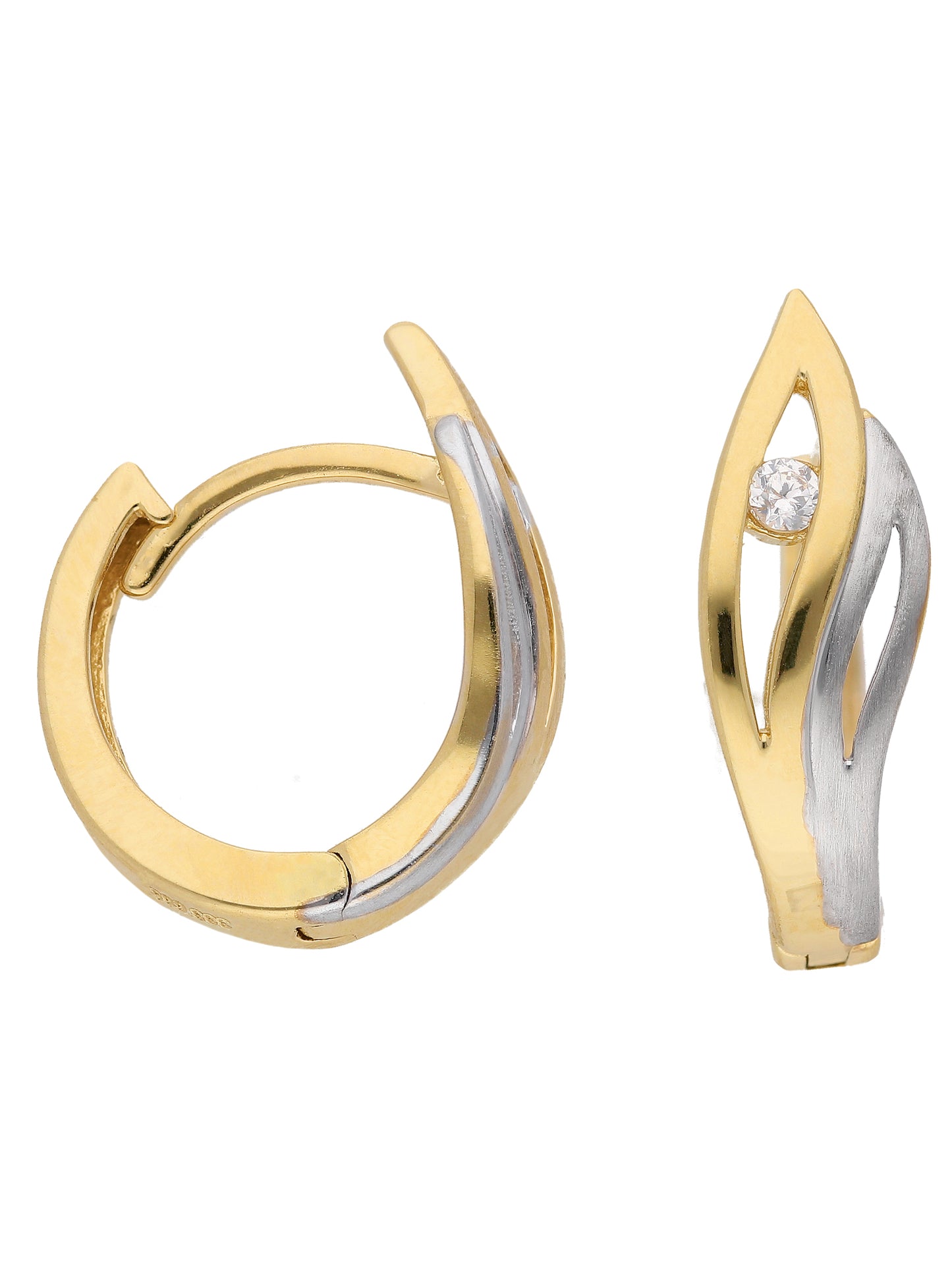 Adelia´s 333 Gold Ohrringe Creolen mit Zirkonia