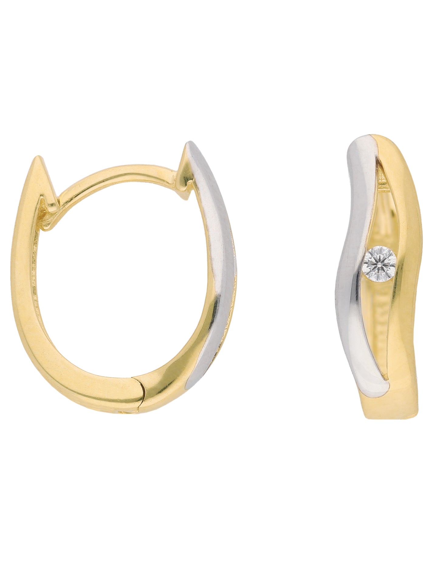 Adelia´s 333 Gold Ohrringe Creolen mit Zirkonia