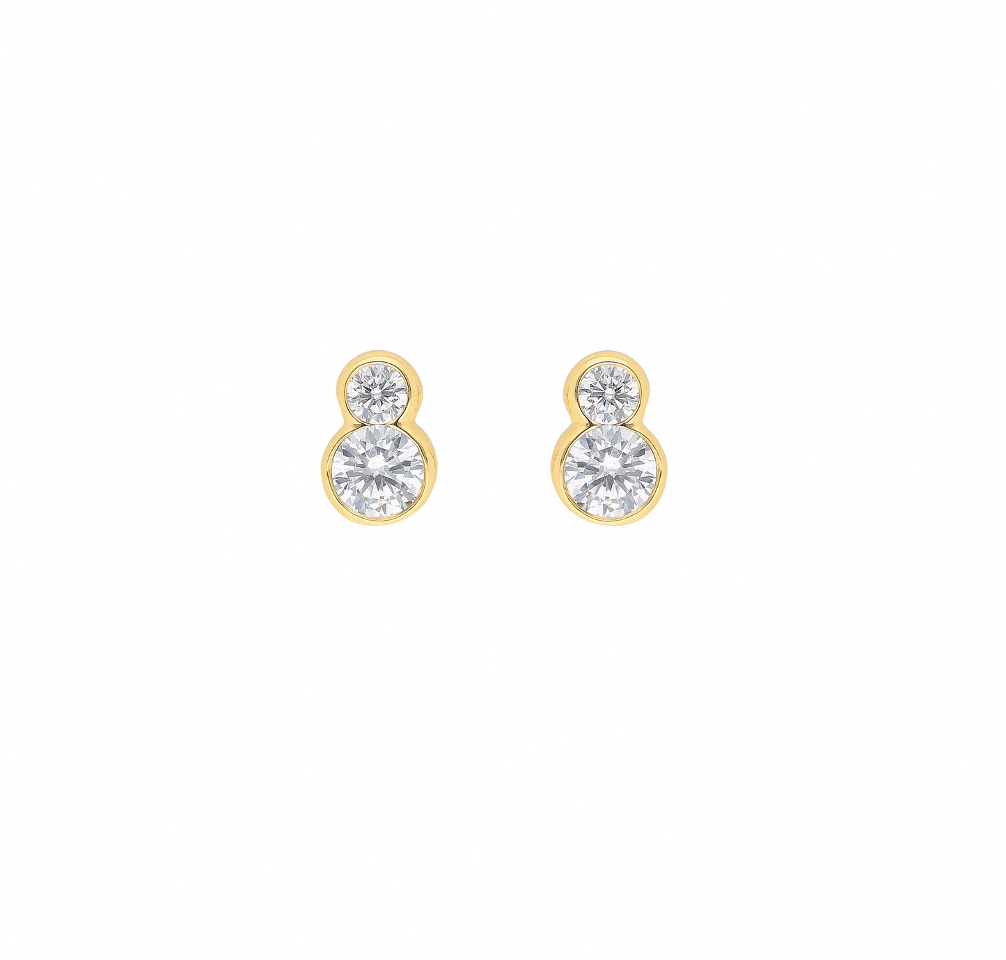 Adelia´s 585 Gold Ohrringe Ohrstecker mit Zirkonia