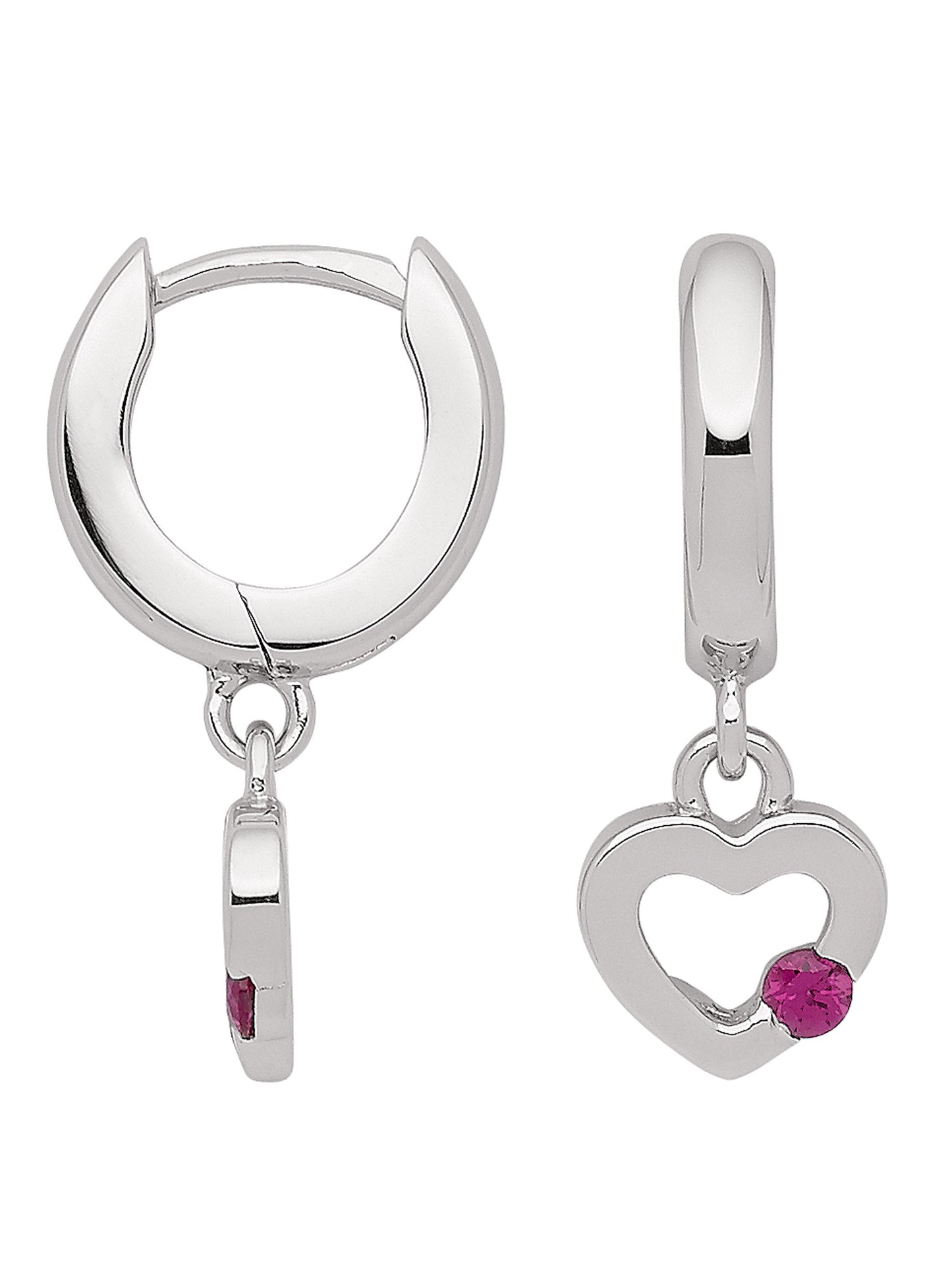 Adelia´s 925 Silber Ohrringe Creolen mit Zirkonia Ø 11,6 mm