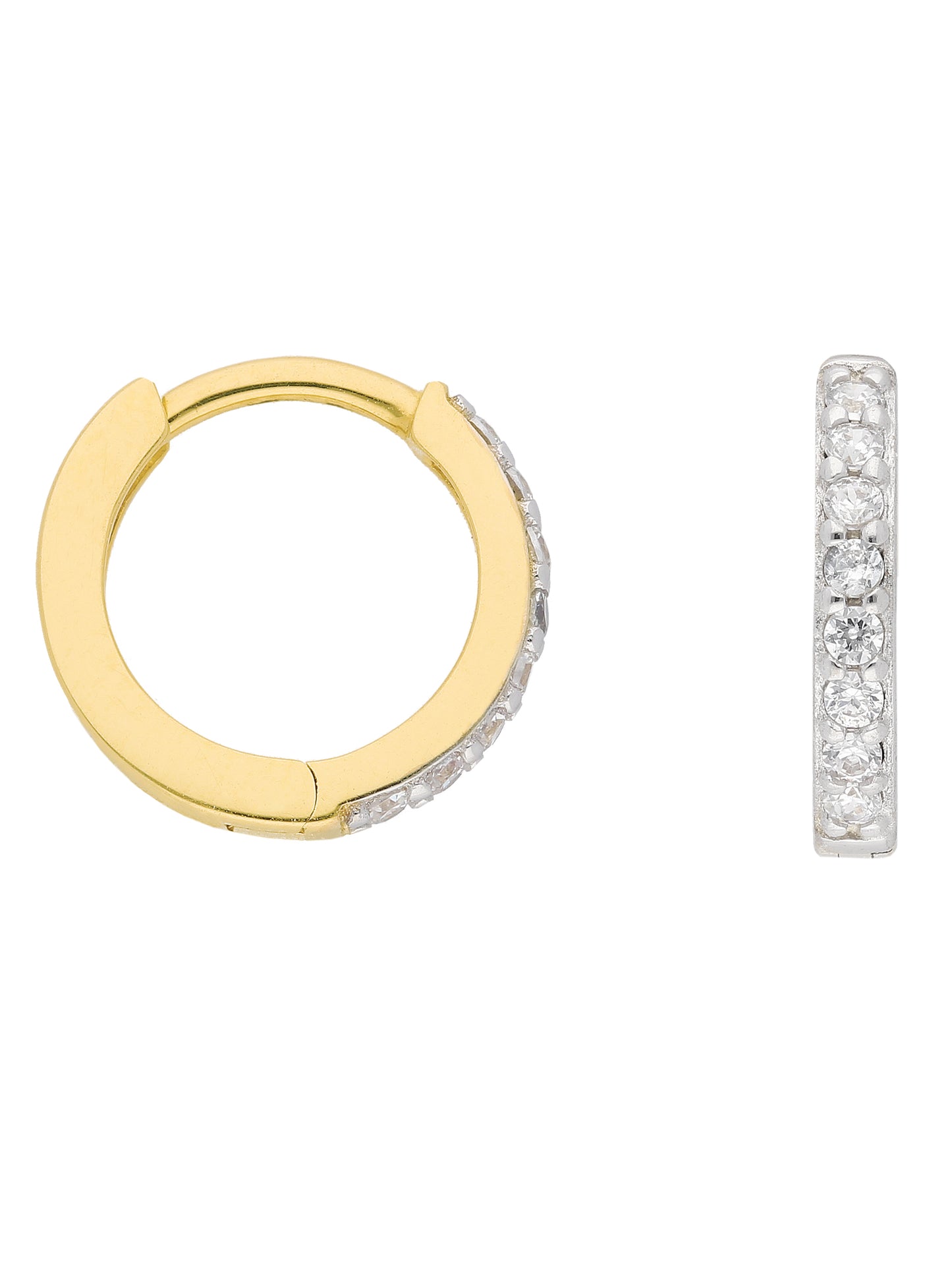 Adelia´s 333 Gold Ohrringe Creolen mit Zirkonia