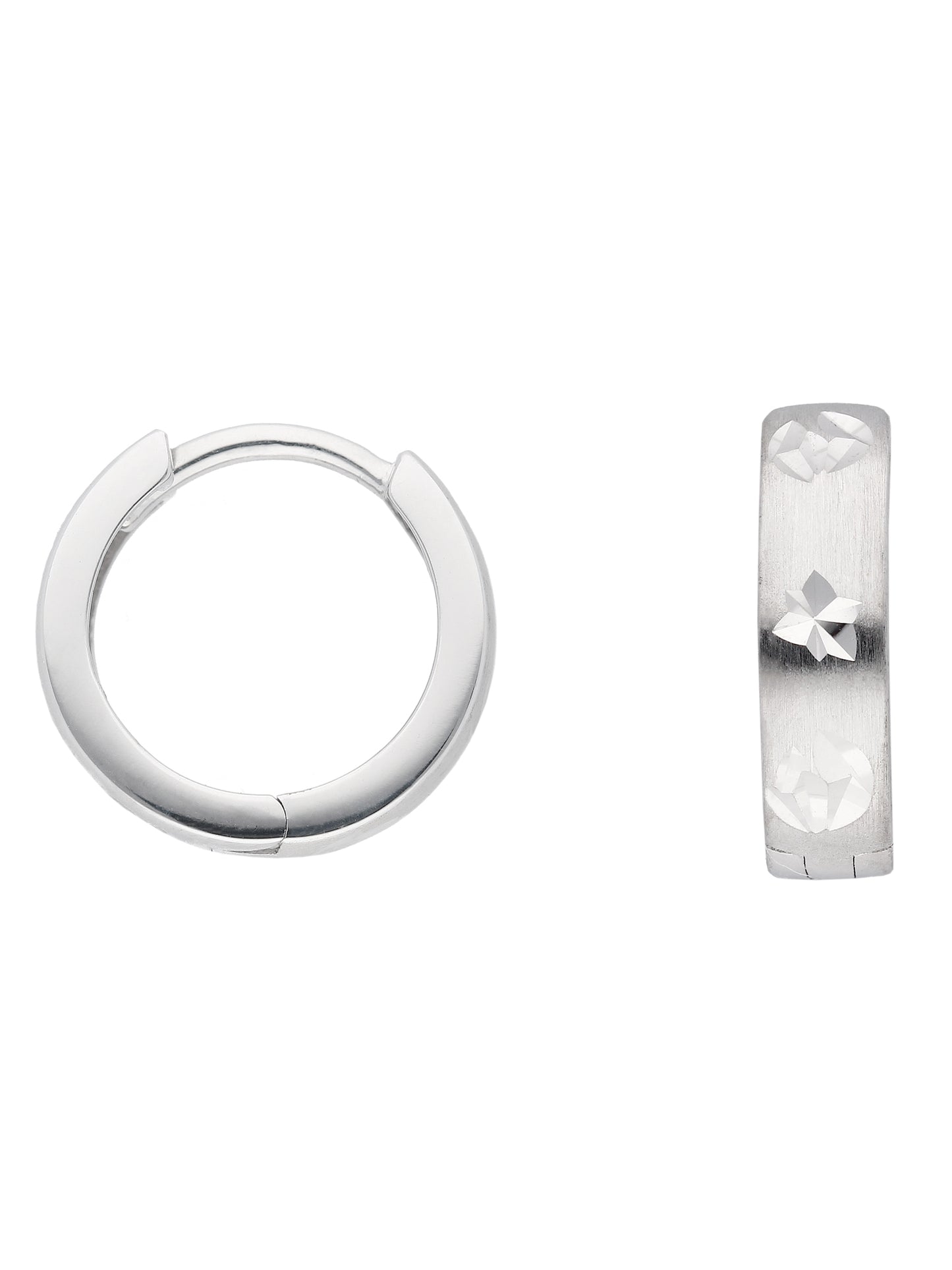 Adelia´s 333 Weißgold Ohrringe Creolen