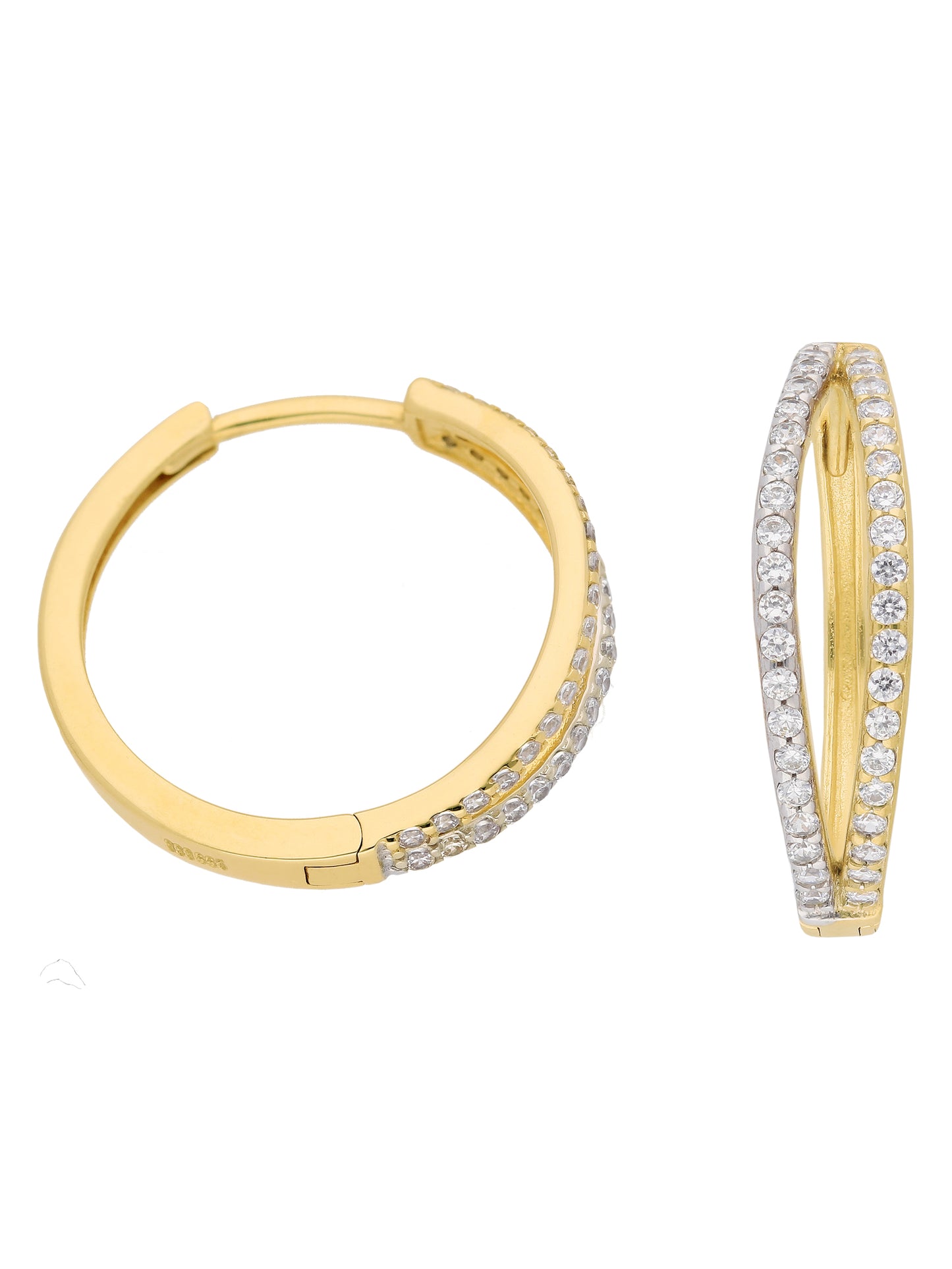 Adelia´s 333 Gold Ohrringe Creolen mit Zirkonia