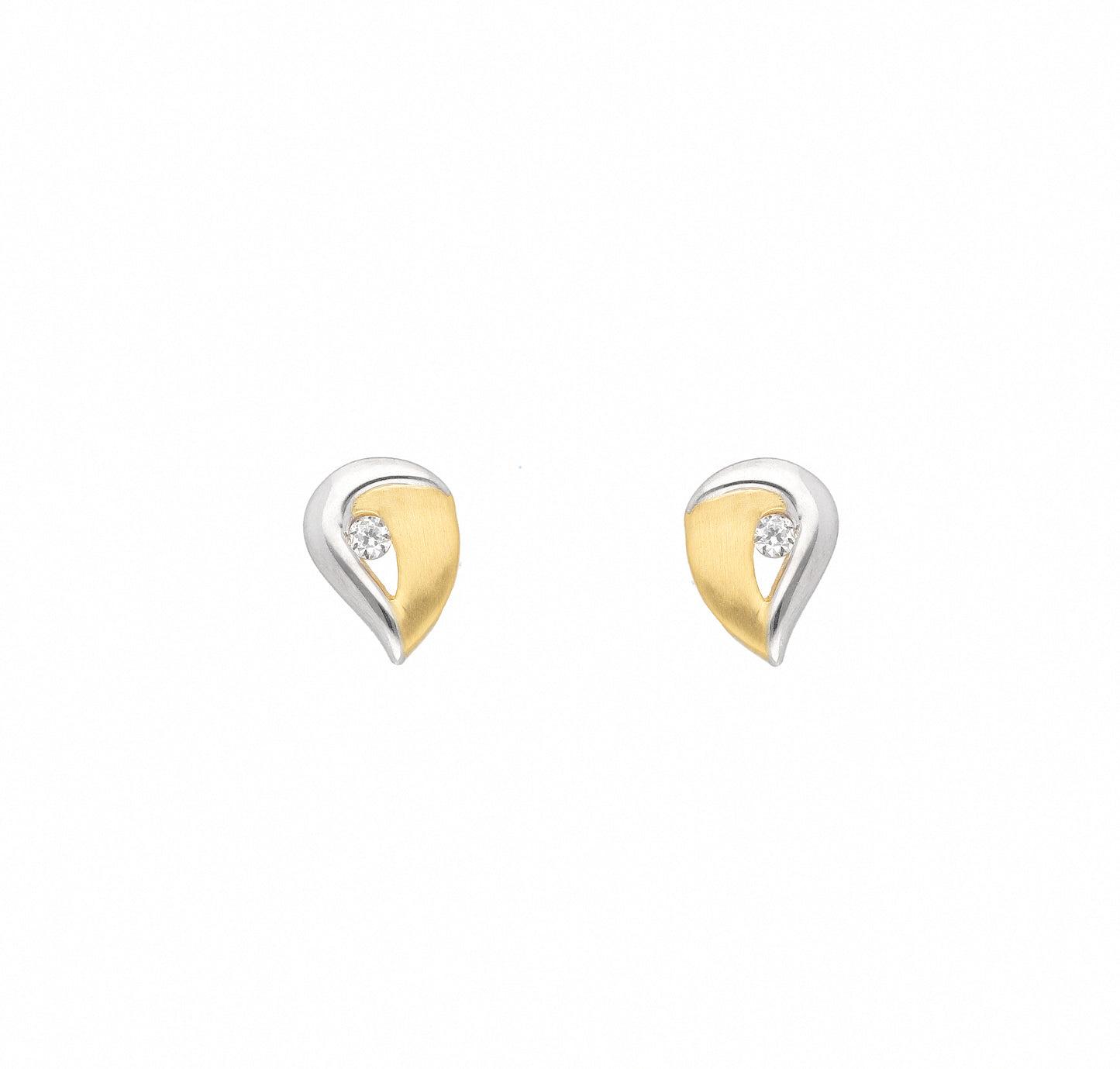 Adelia´s 585 Gold Ohrringe Ohrstecker mit Zirkonia