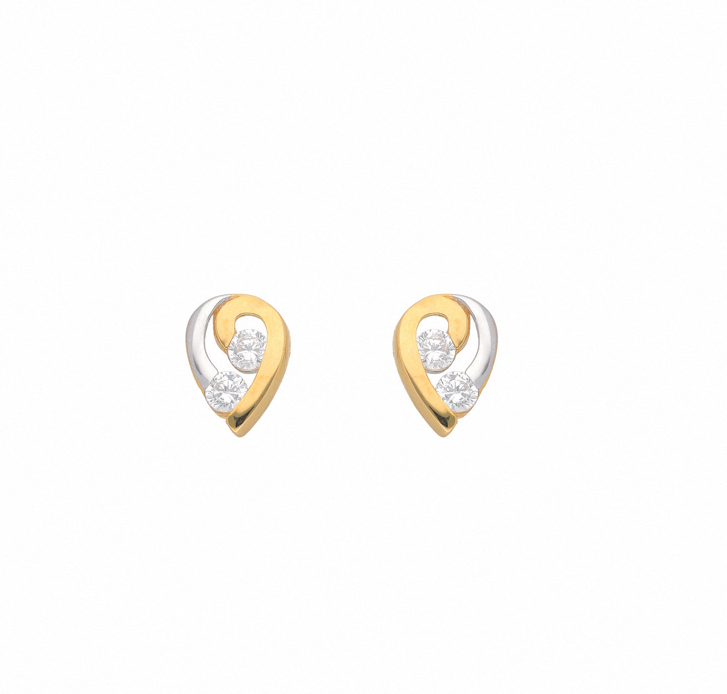 Adelia´s 585 Gold Ohrringe Ohrstecker mit Zirkonia