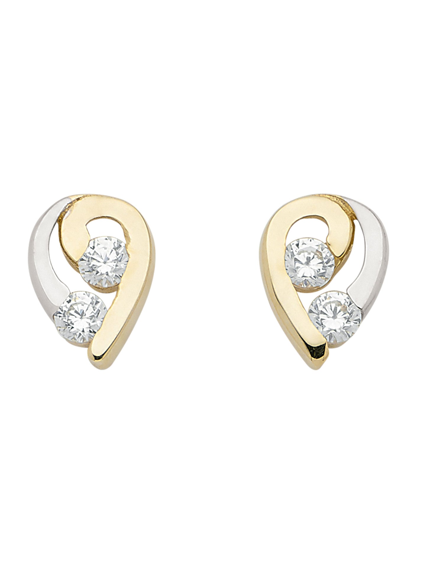 Adelia´s 333 Gold Ohrringe Ohrstecker mit Zirkonia
