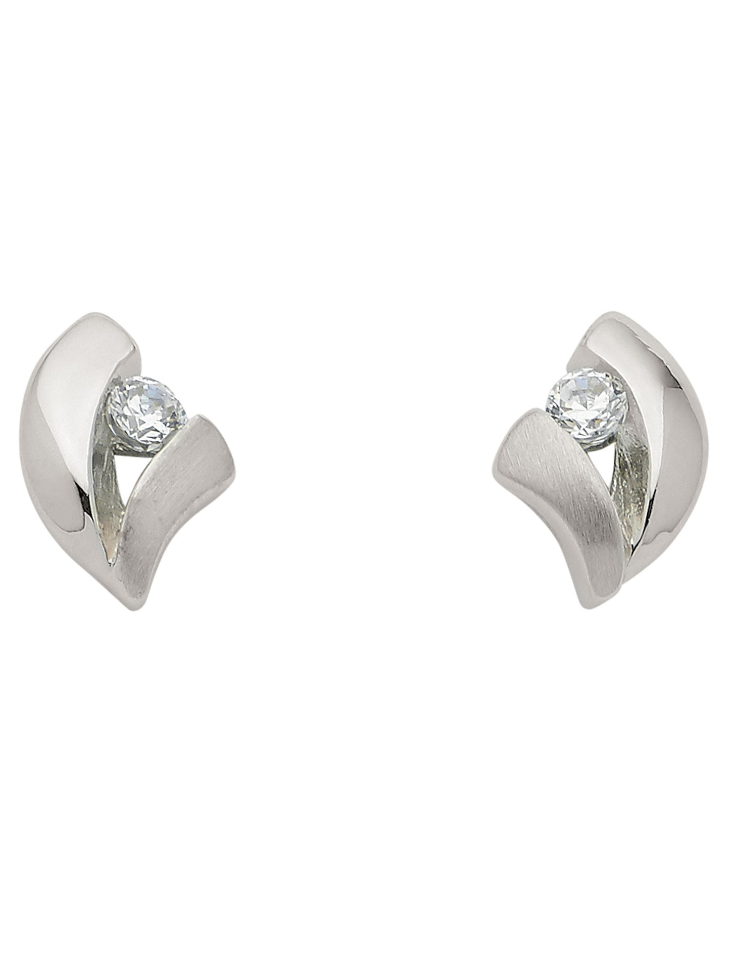 Adelia´s 333 Weißgold Ohrringe Ohrstecker mit Zirkonia