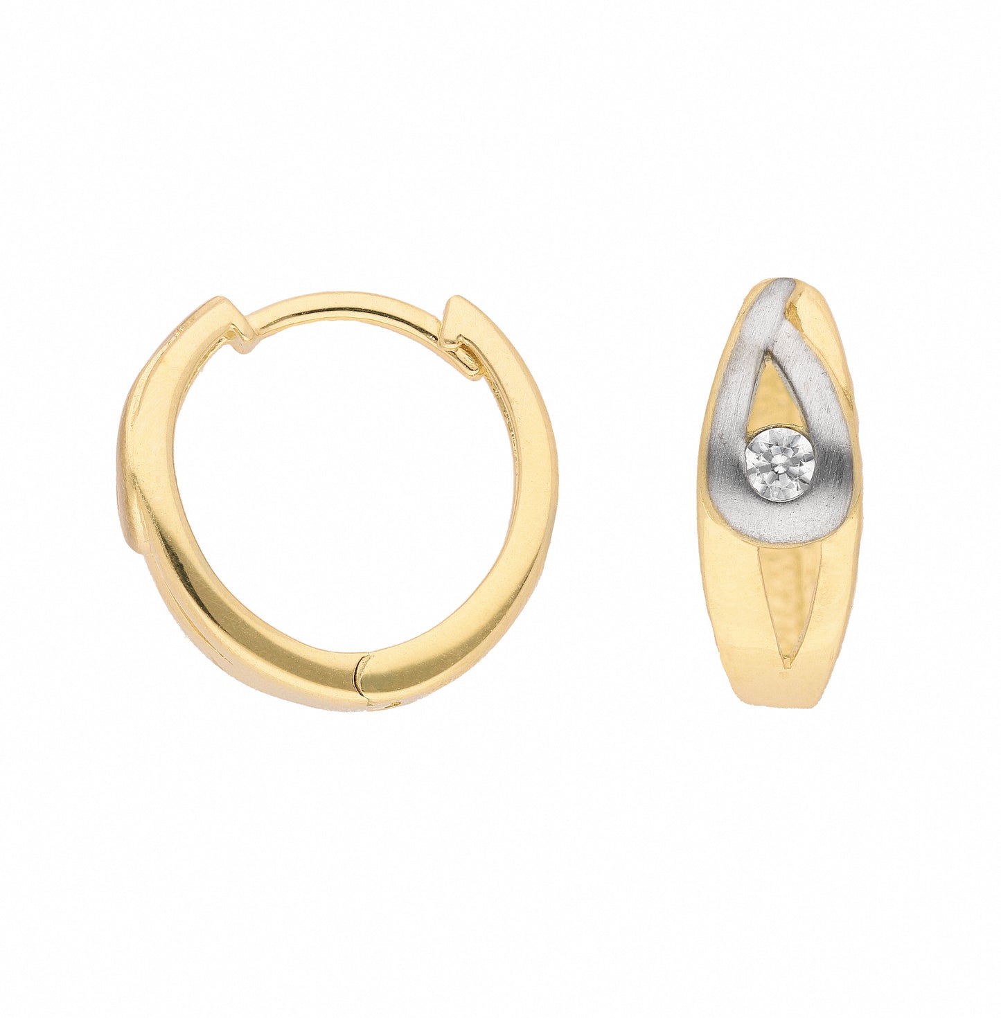 Adelia´s 585 Gold Ohrringe Creolen mit Zirkonia