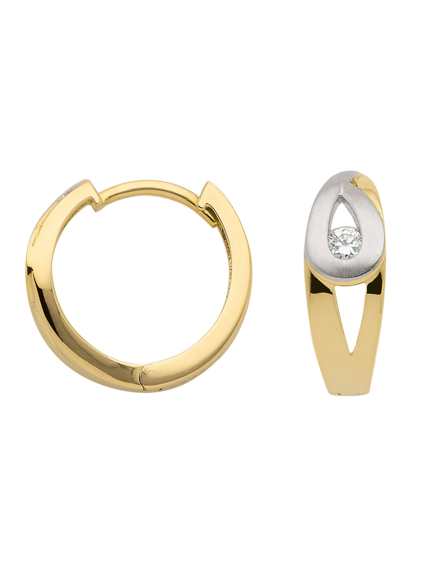 Adelia´s 333 Gold Ohrringe Creolen mit Zirkonia