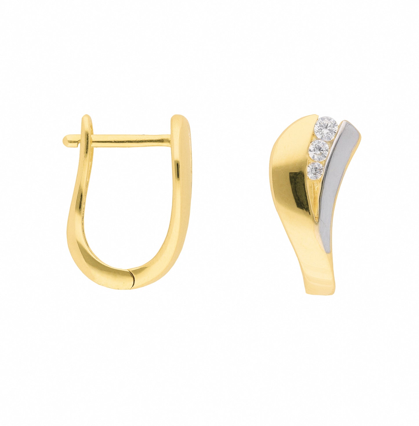 Adelia´s 585 Gold Ohrringe Creolen mit Zirkonia