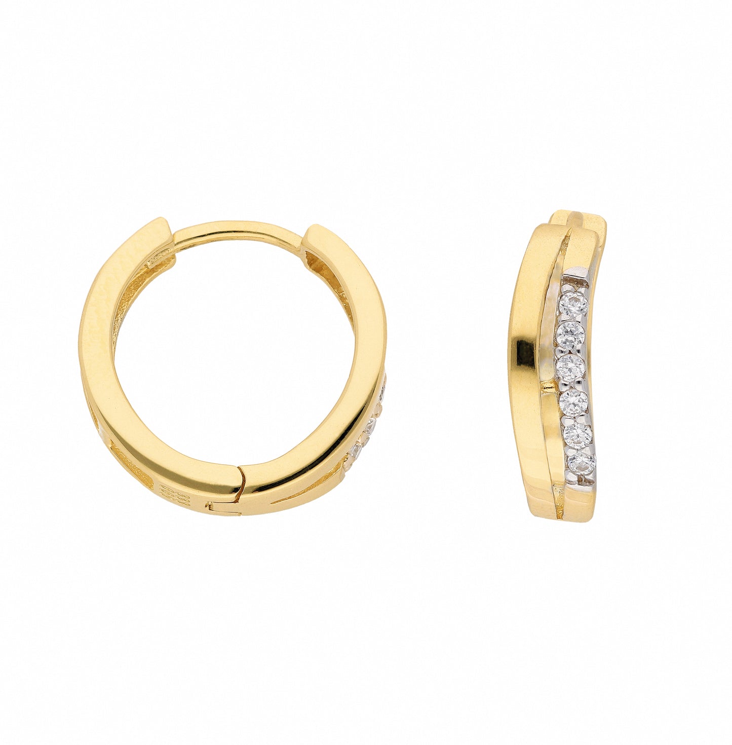 Adelia´s 585 Gold Ohrringe Creolen mit Zirkonia