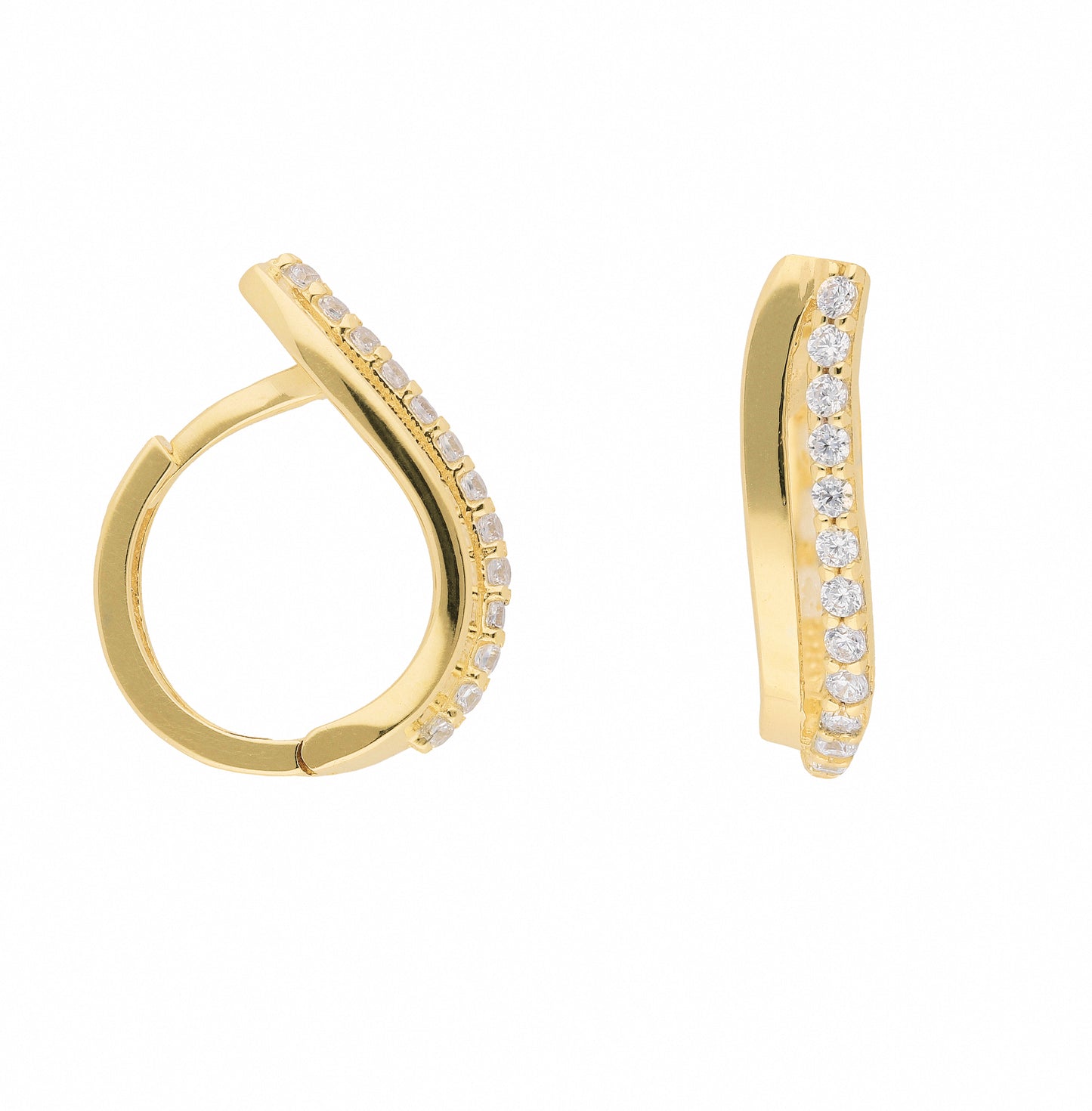 Adelia´s 585 Gold Ohrringe Creolen mit Zirkonia