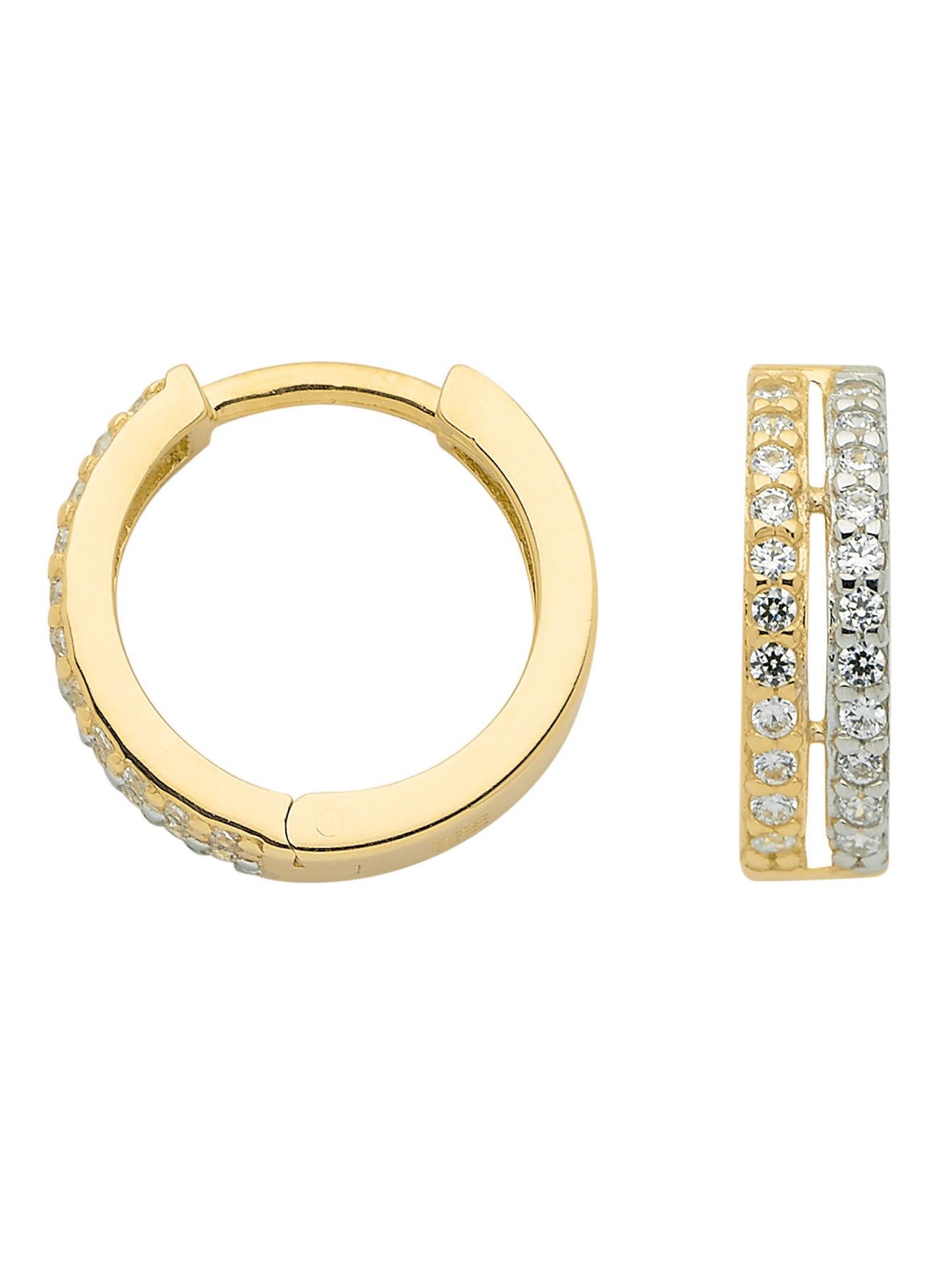 Adelia´s 333 Gold Ohrringe Creolen mit Zirkonia