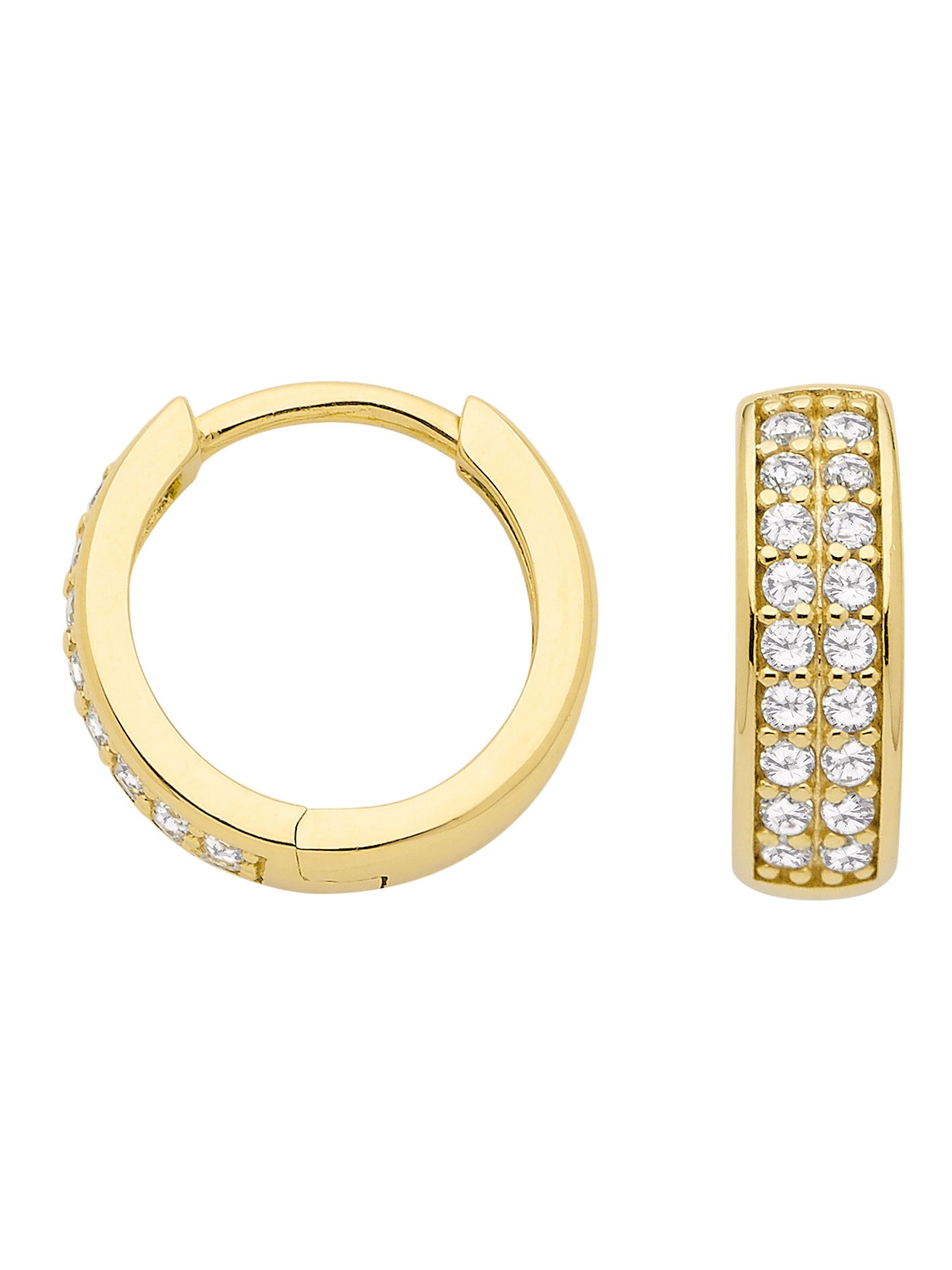 Adelia´s 333 Gold Ohrringe Creolen mit Zirkonia