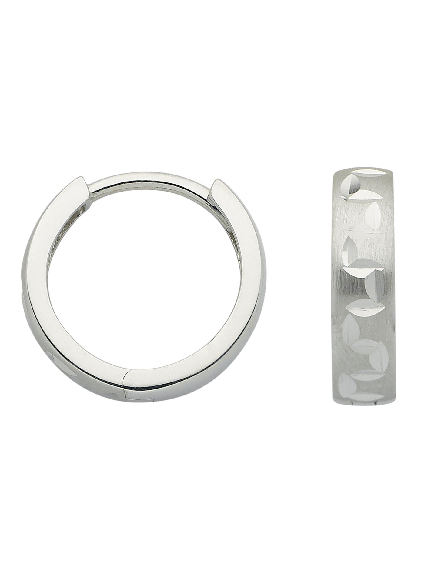 Adelia´s 333 Weißgold Ohrringe Creolen