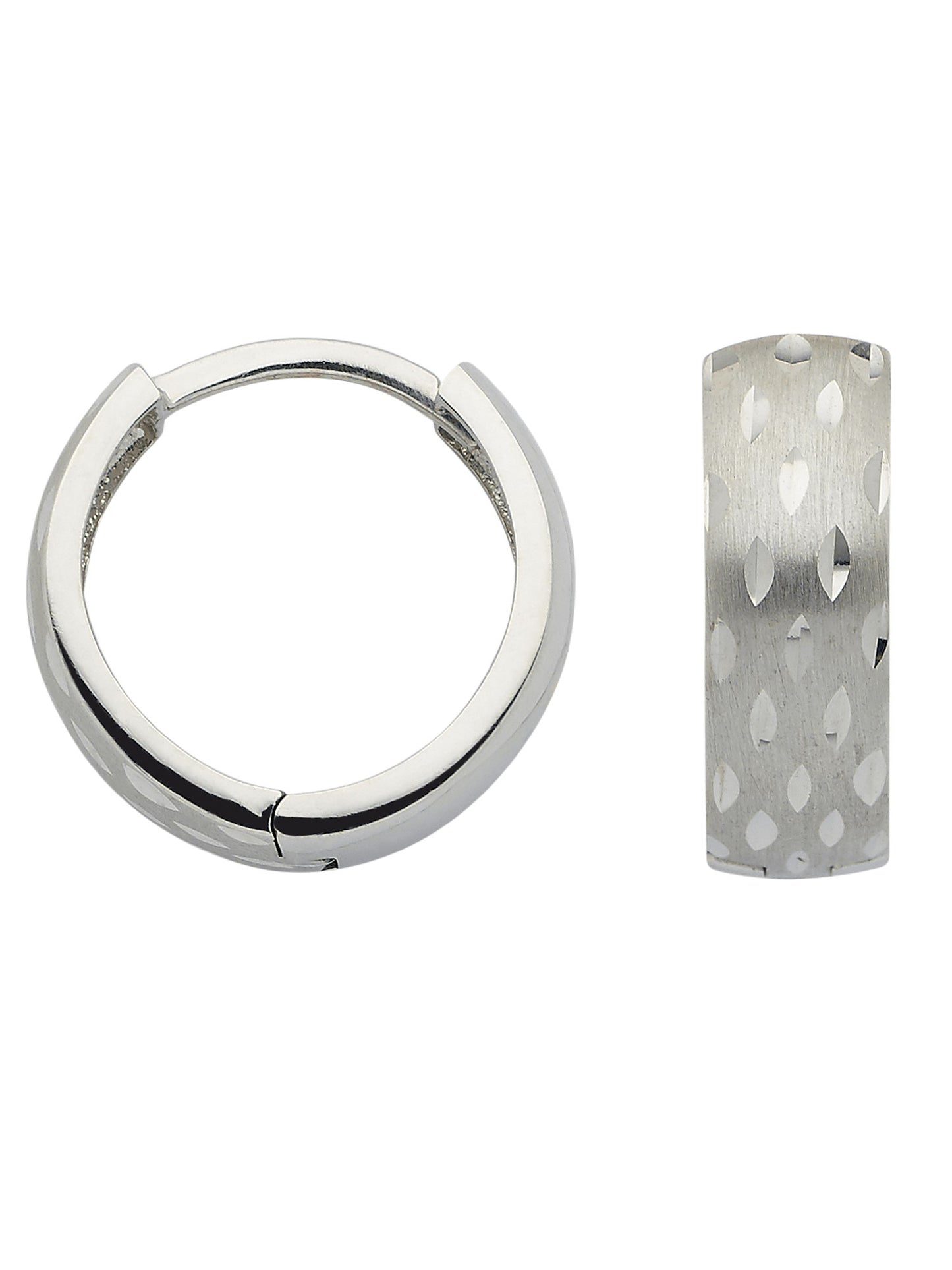 Adelia´s 333 Weißgold Ohrringe Creolen