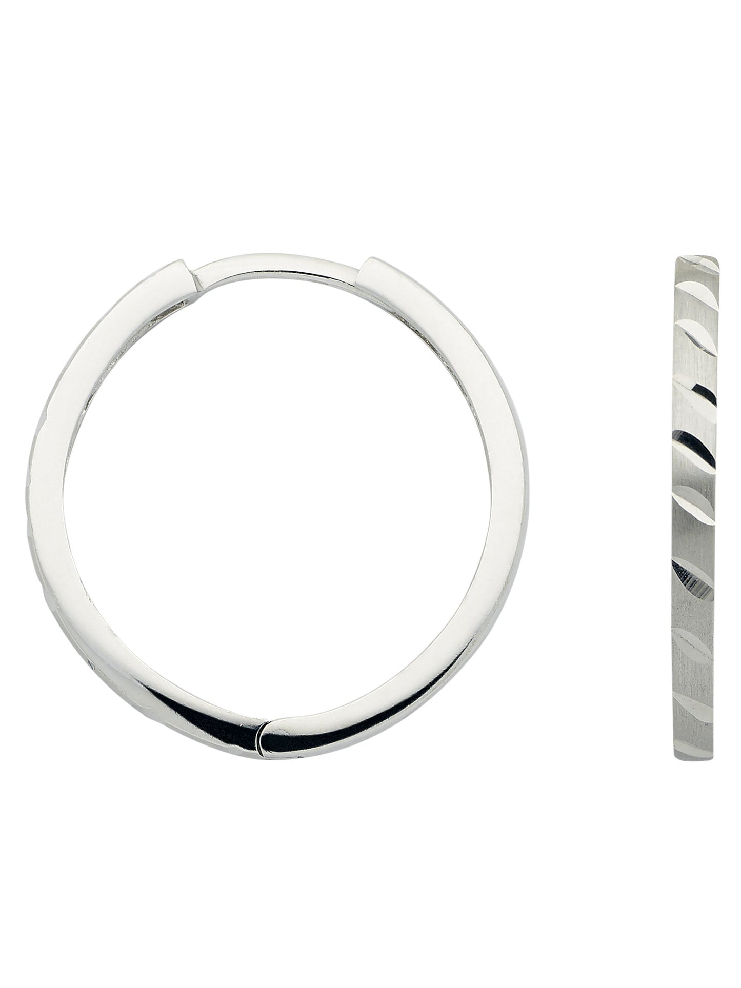 Adelia´s 333 Weißgold Ohrringe Creolen