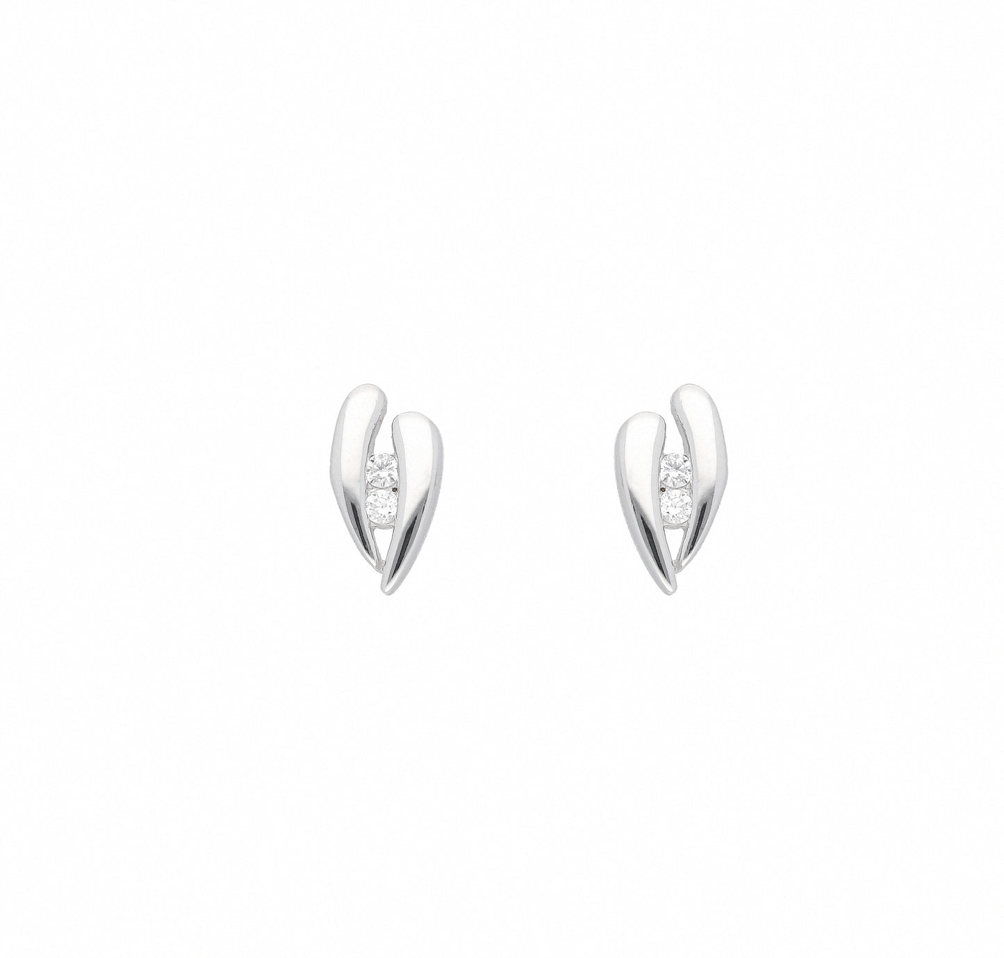 Adelia´s 333 Weißgold Ohrringe Ohrstecker mit Zirkonia
