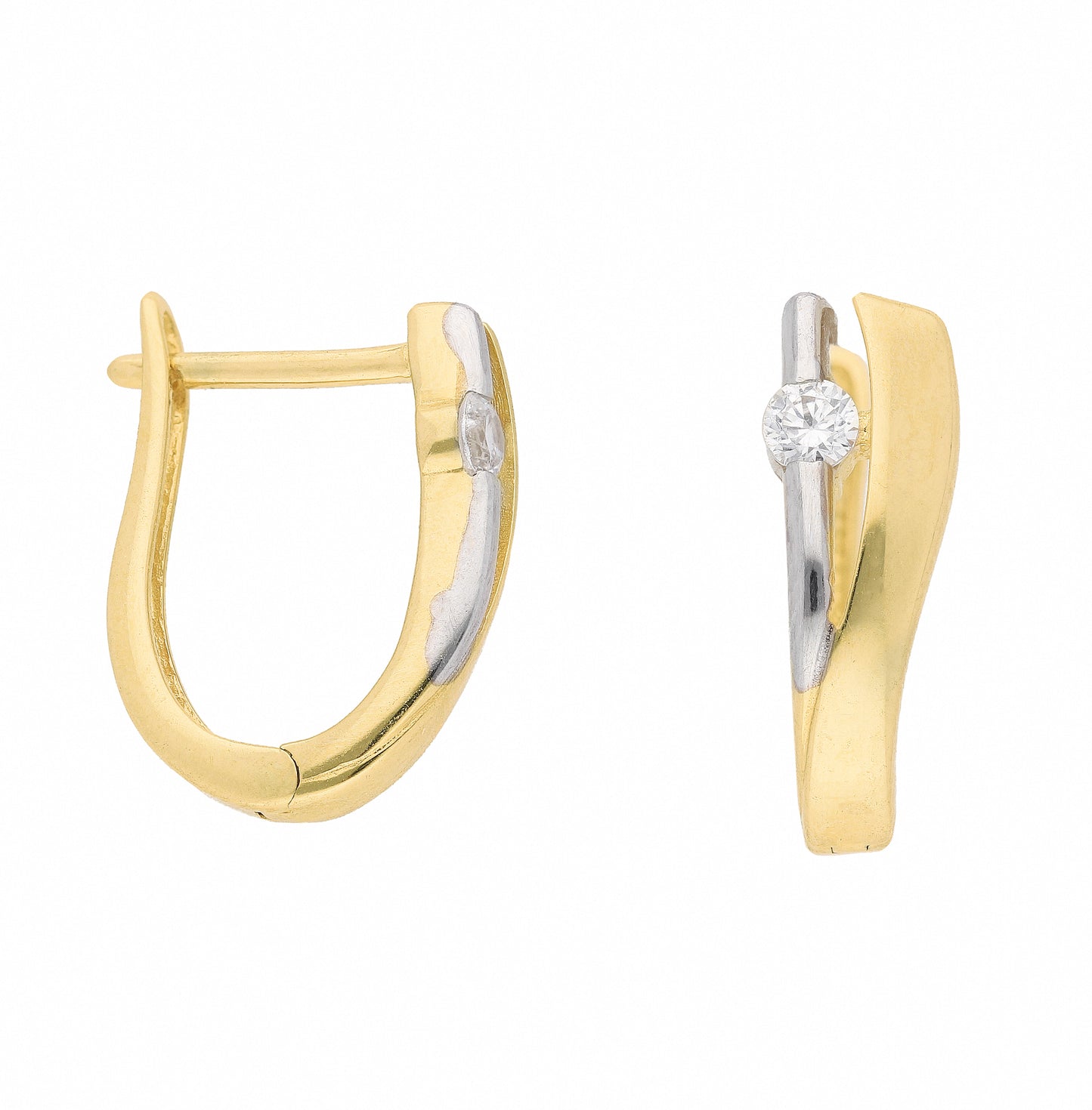 Adelia´s 333 Gold Ohrringe Creolen mit Zirkonia
