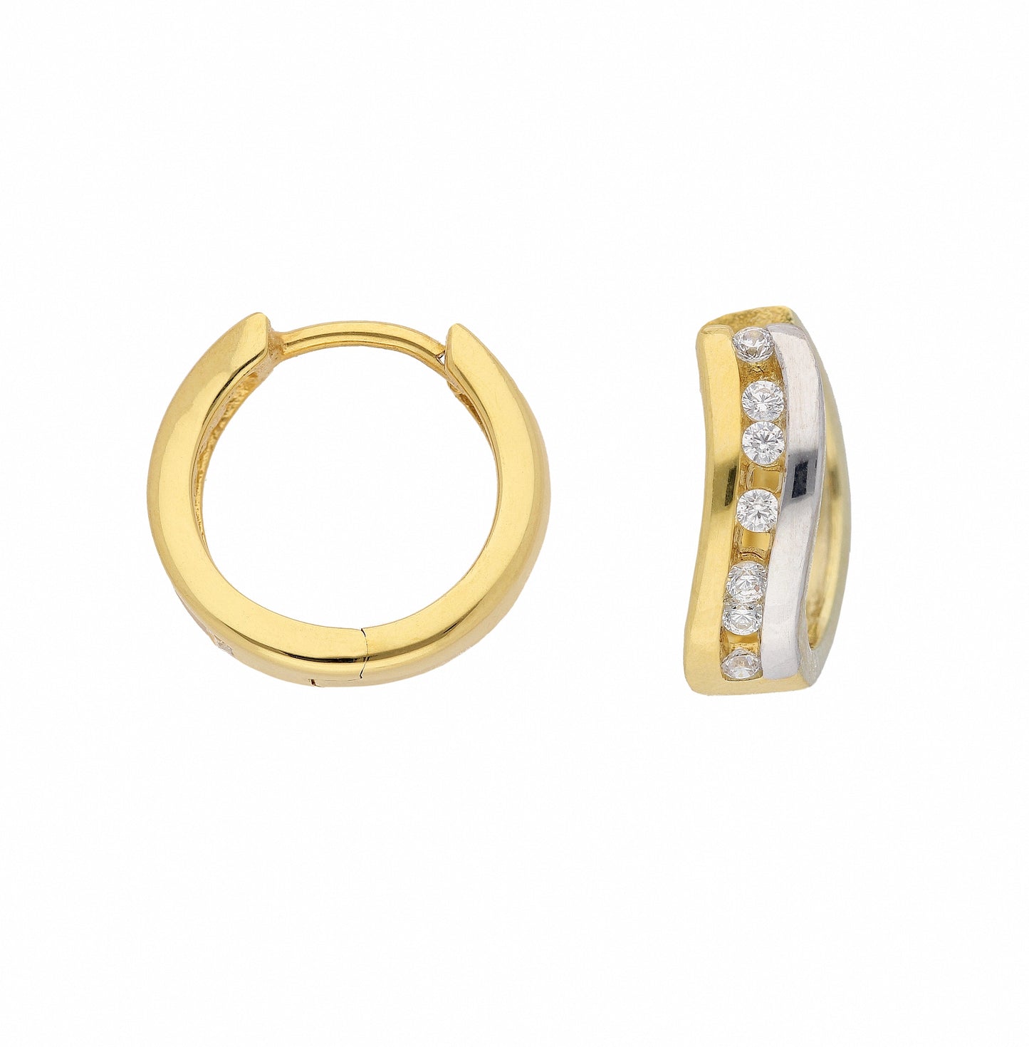 Adelia´s 333 Gold Ohrringe Creolen mit Zirkonia