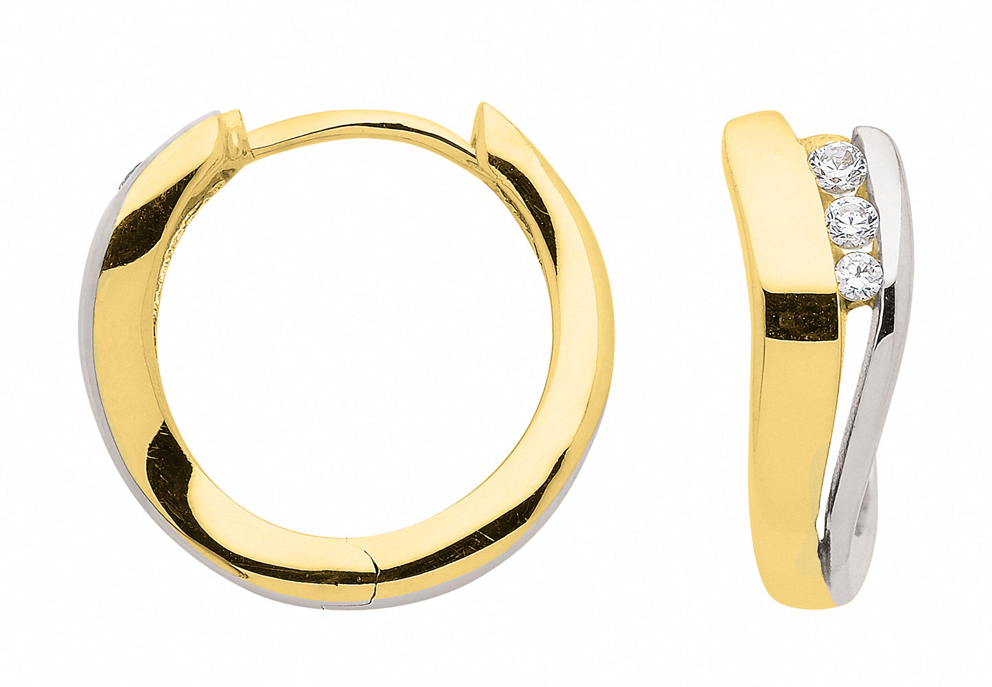 Adelia´s 333 Gold Ohrringe Creolen mit Zirkonia