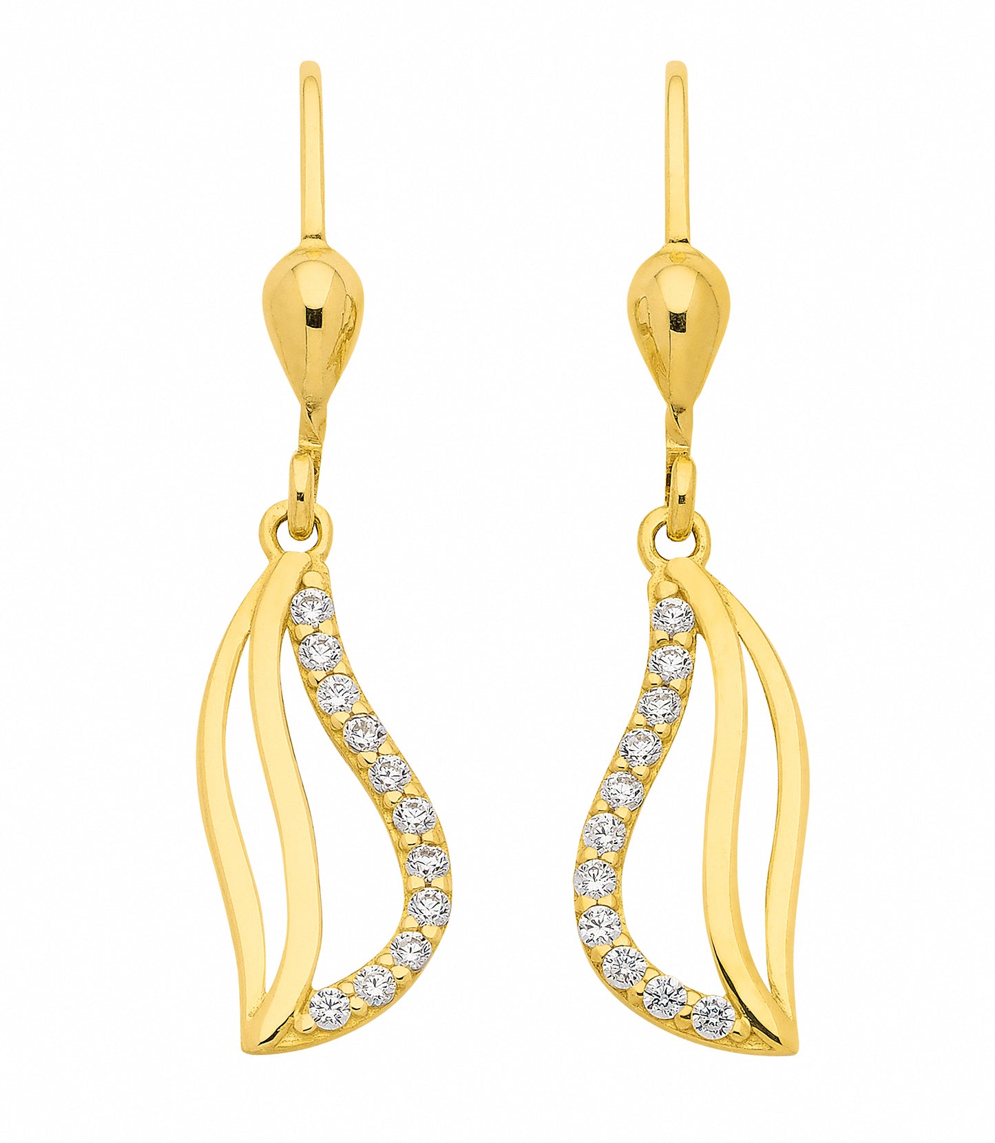Adelia´s 333 Gold Ohrringe Ohrhänger mit Zirkonia