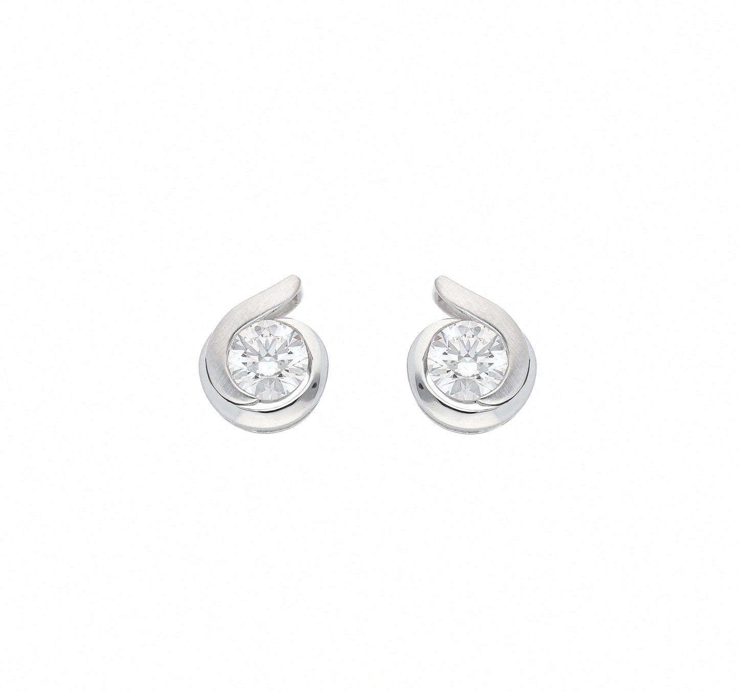 Adelia´s 333 Weißgold Ohrringe Ohrstecker mit Zirkonia
