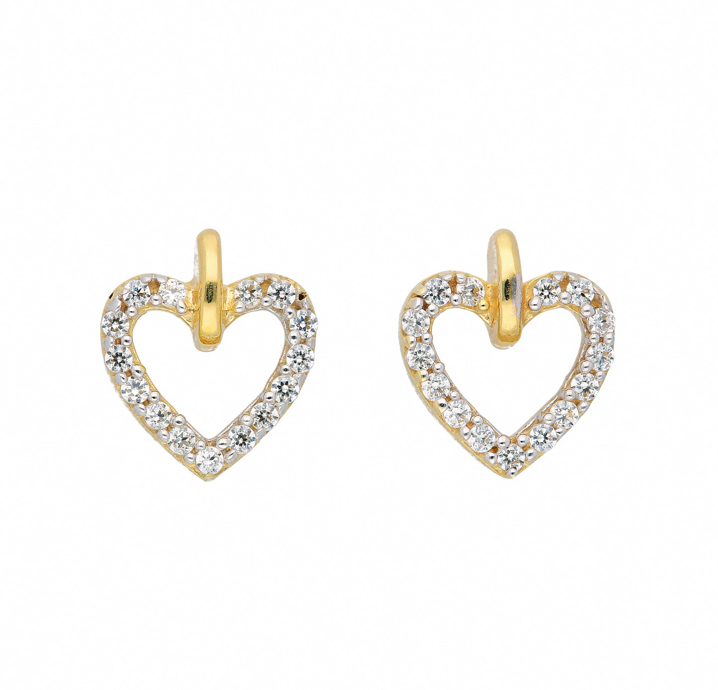 Adelia´s 333 Gold Ohrringe Ohrstecker Herz mit Zirkonia