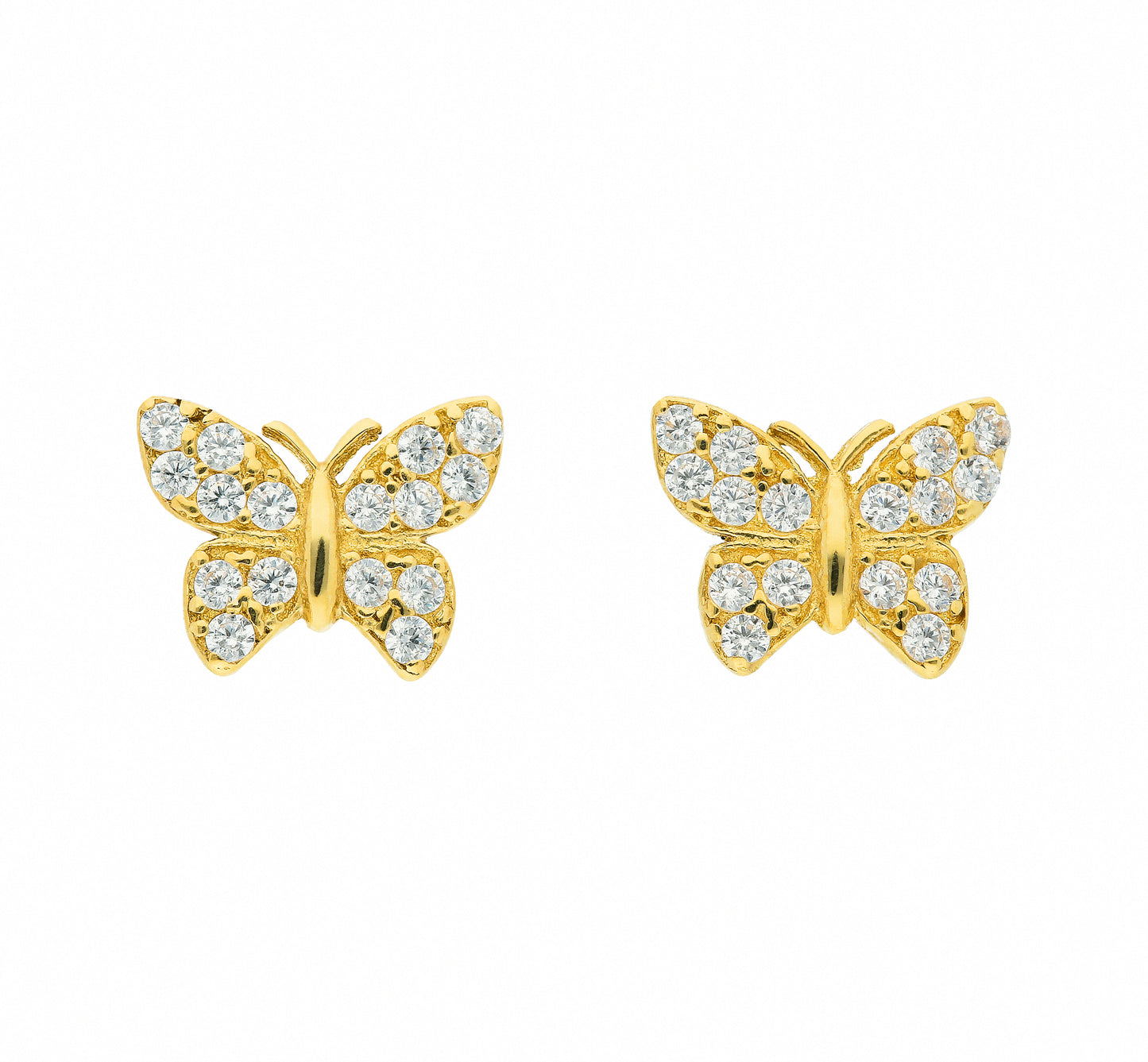 Adelia´s 333 Gold Ohrringe Ohrstecker Schmetterling mit Zirkonia