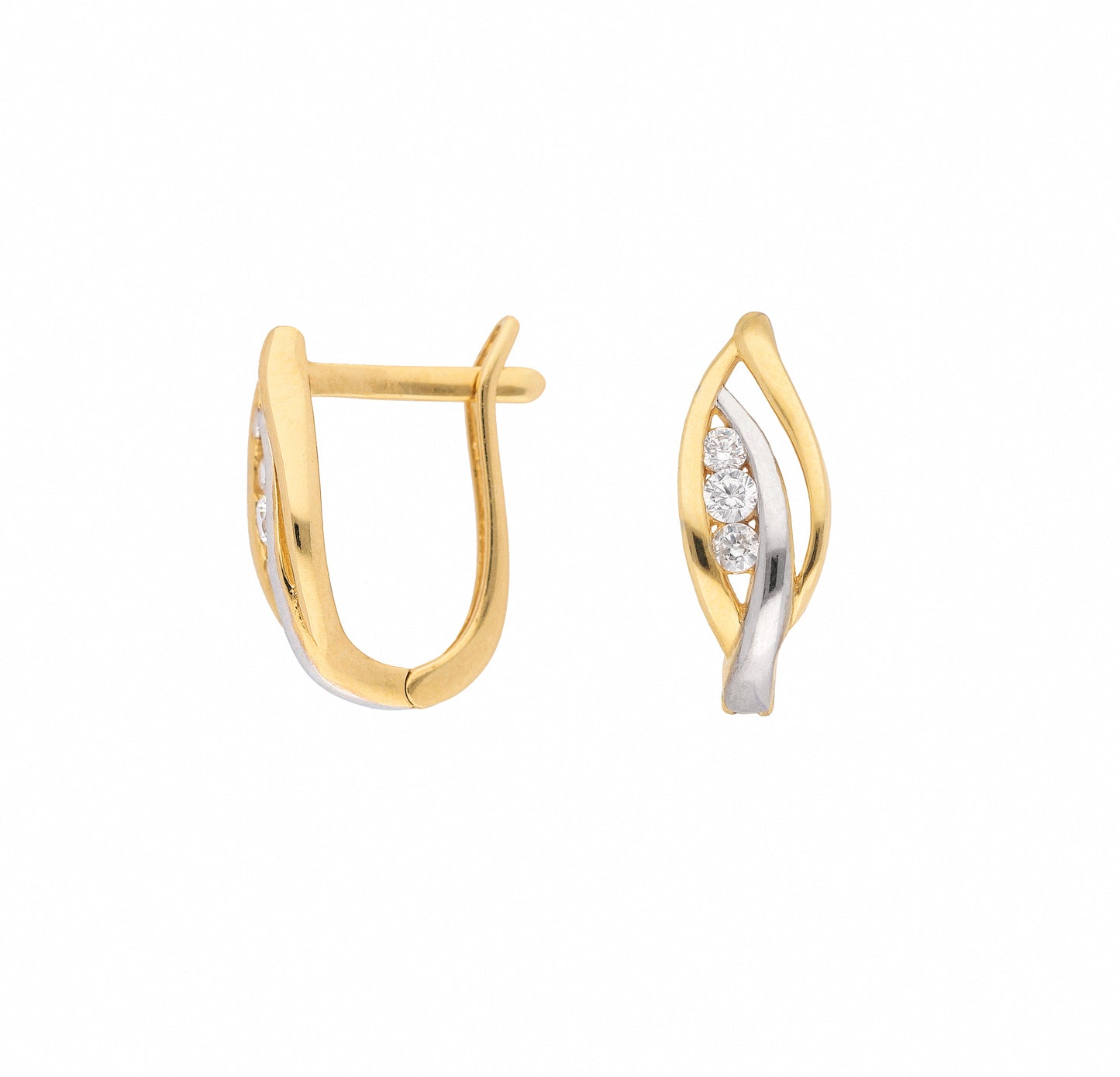 Adelia´s 333 Gold Ohrringe Creolen mit Zirkonia