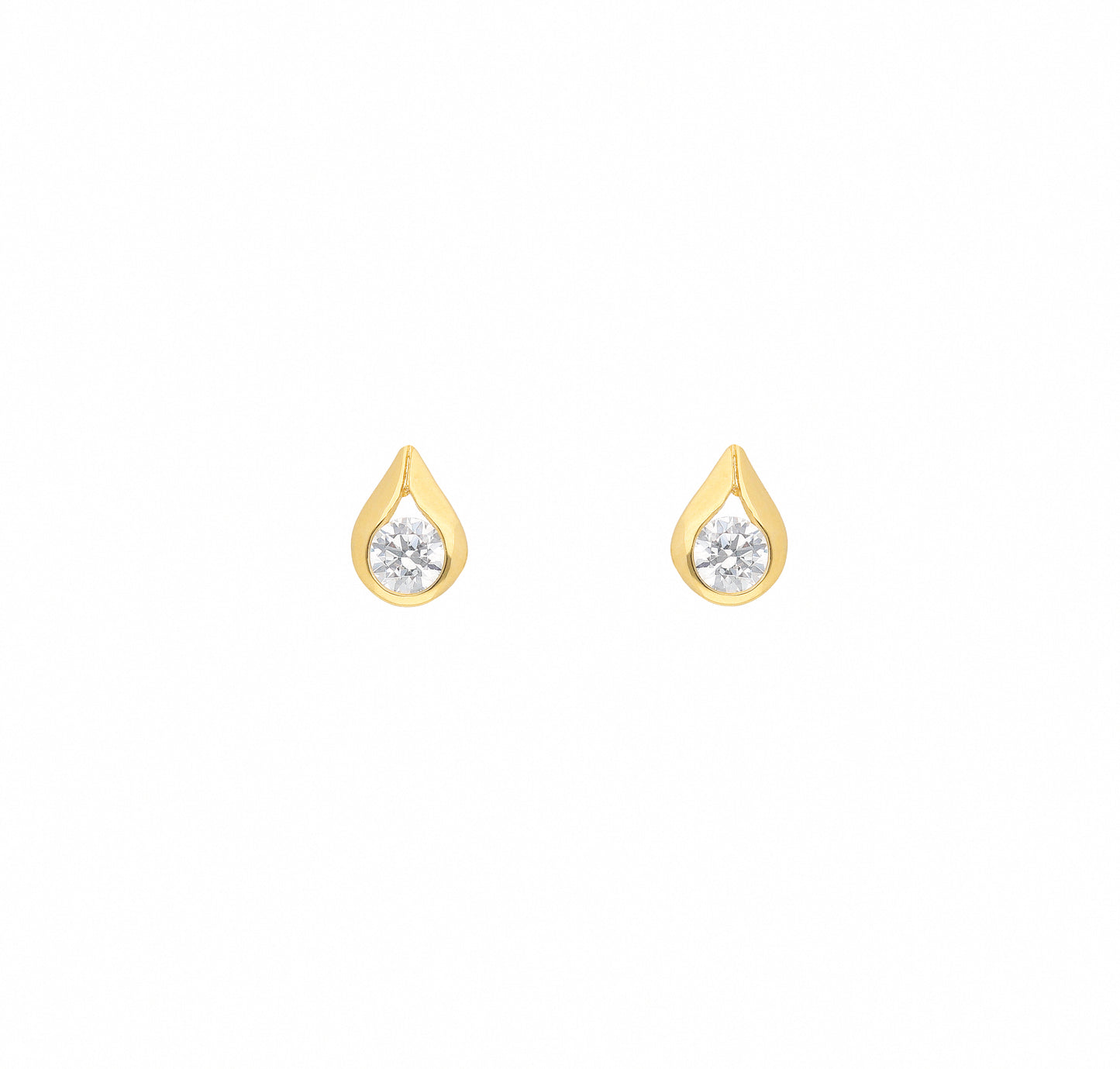 Adelia´s 585 Gold Ohrringe Ohrstecker mit Zirkonia