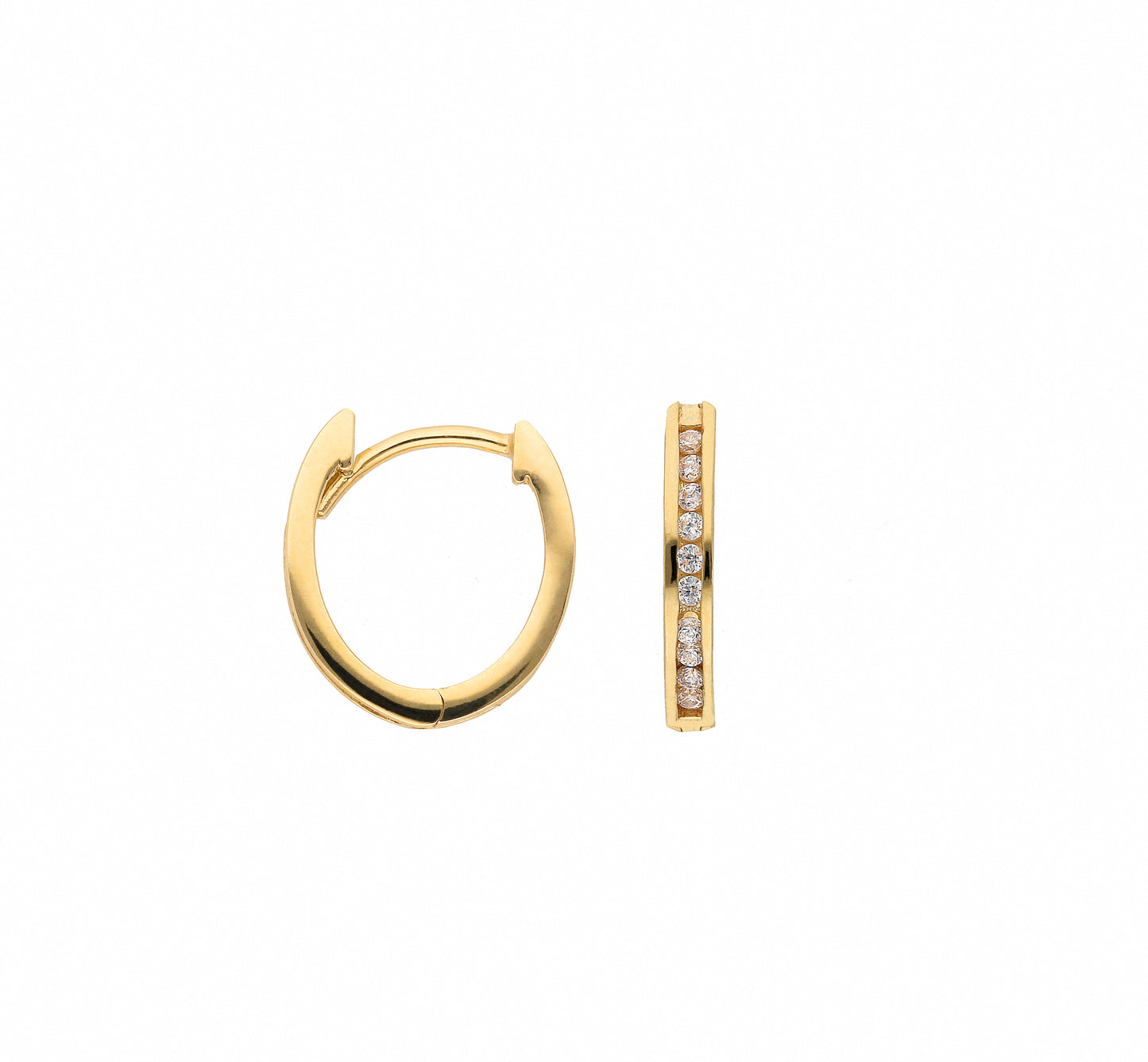 Adelia´s 585 Gold Ohrringe Creolen mit Zirkonia