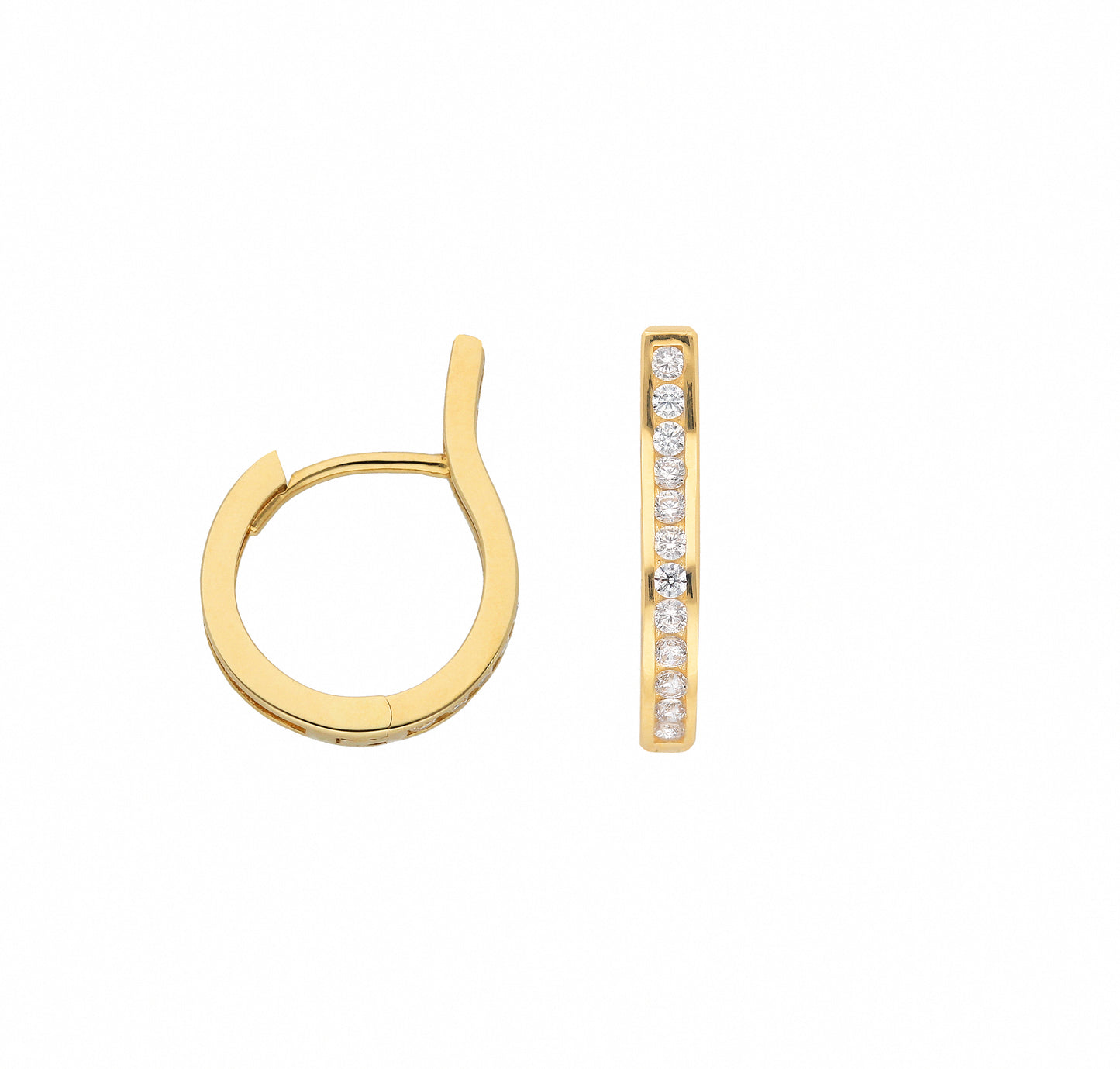 Adelia´s 585 Gold Ohrringe Creolen mit Zirkonia