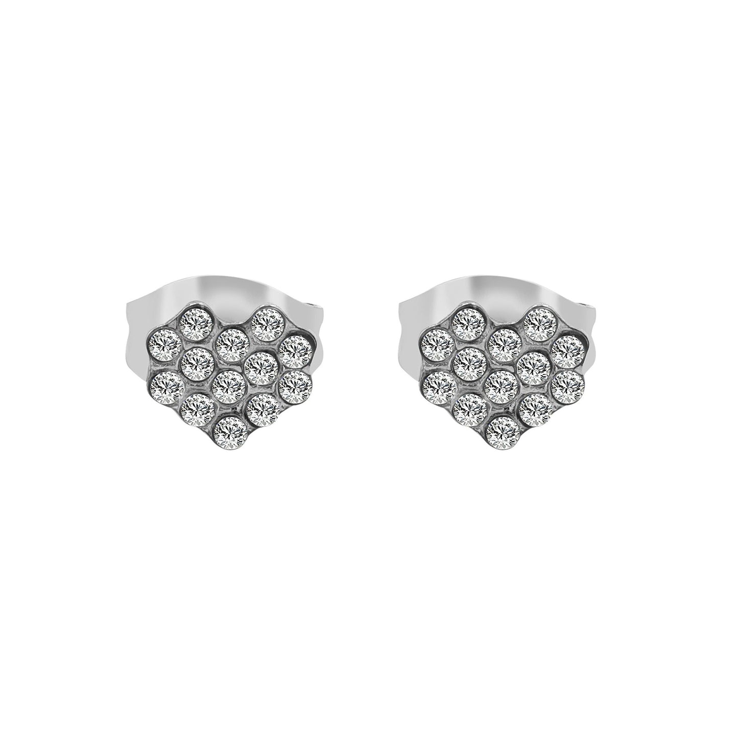 Damen Ohrringe – Ohrstecker aus Edelstahl mit Strass Steinchen