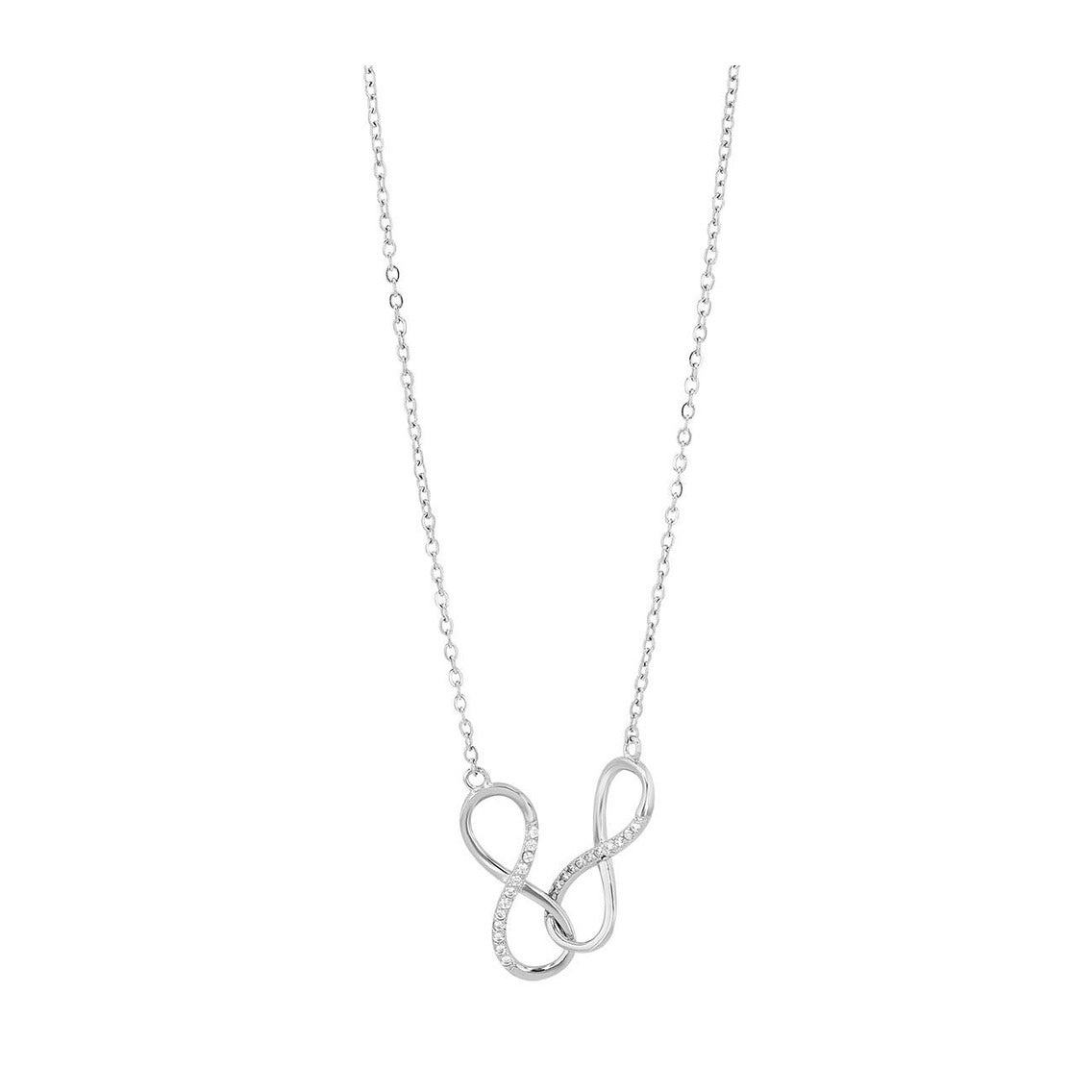 Damen Halskette – Unendlichkeitszeichen aus 925 Silber 43+3