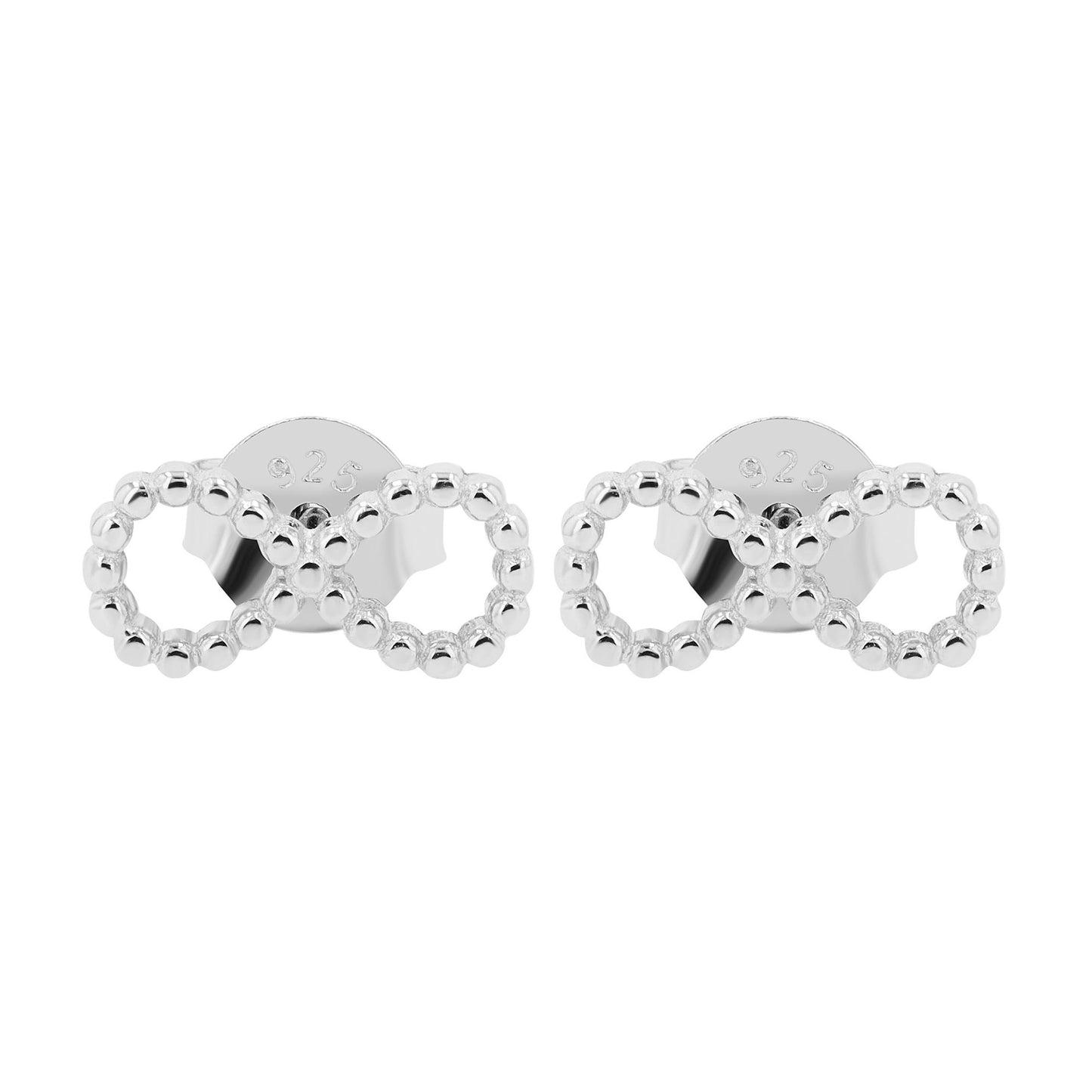 Damen Ohrringe – Ohrstecker Unendlichkeitszeichen aus 925 Silber